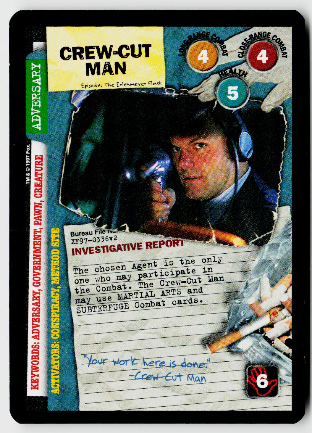 X-Files CCG | The Truth Is Out There | Crew-Cut Man XF97-0336v2 Uncommon