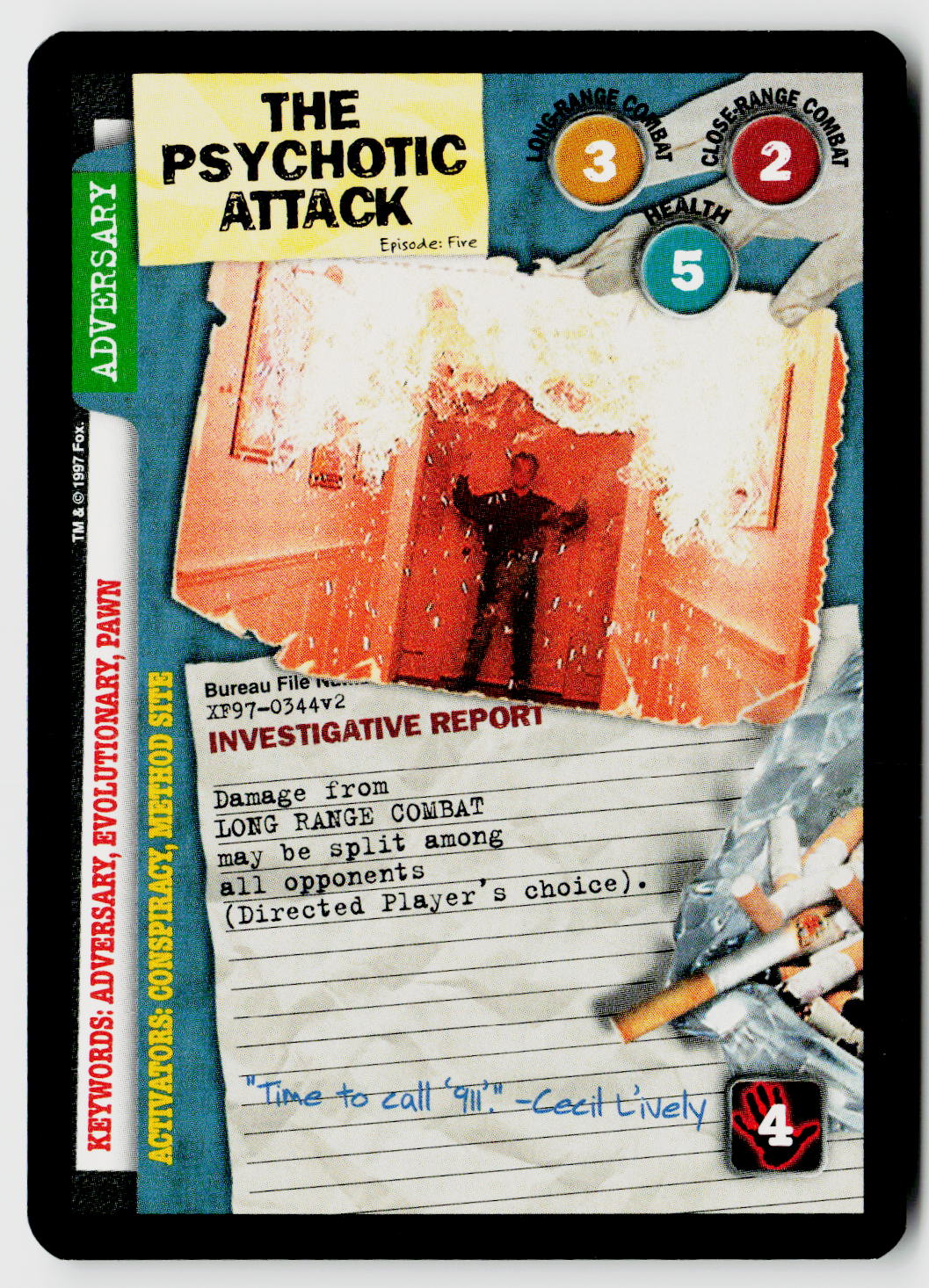 X-Files CCG | The Truth Is Out There | The Psychotic Attack XF97-0344v2 Uncommon