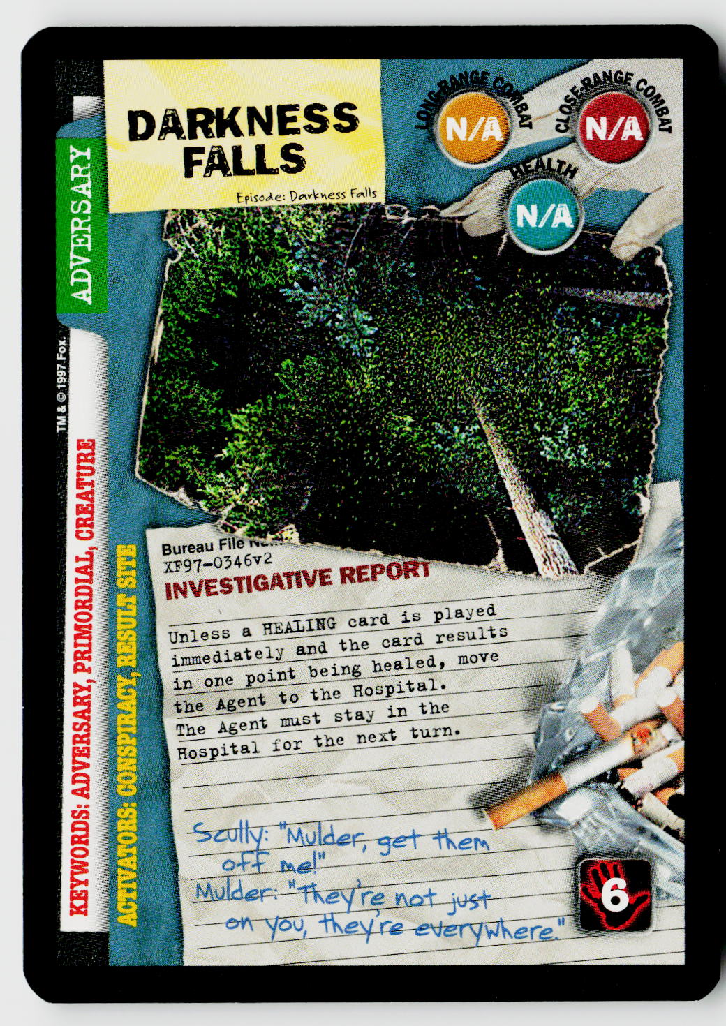 X-Files CCG | The Truth Is Out There | Darkness Falls XF97-0346v2 Uncommon