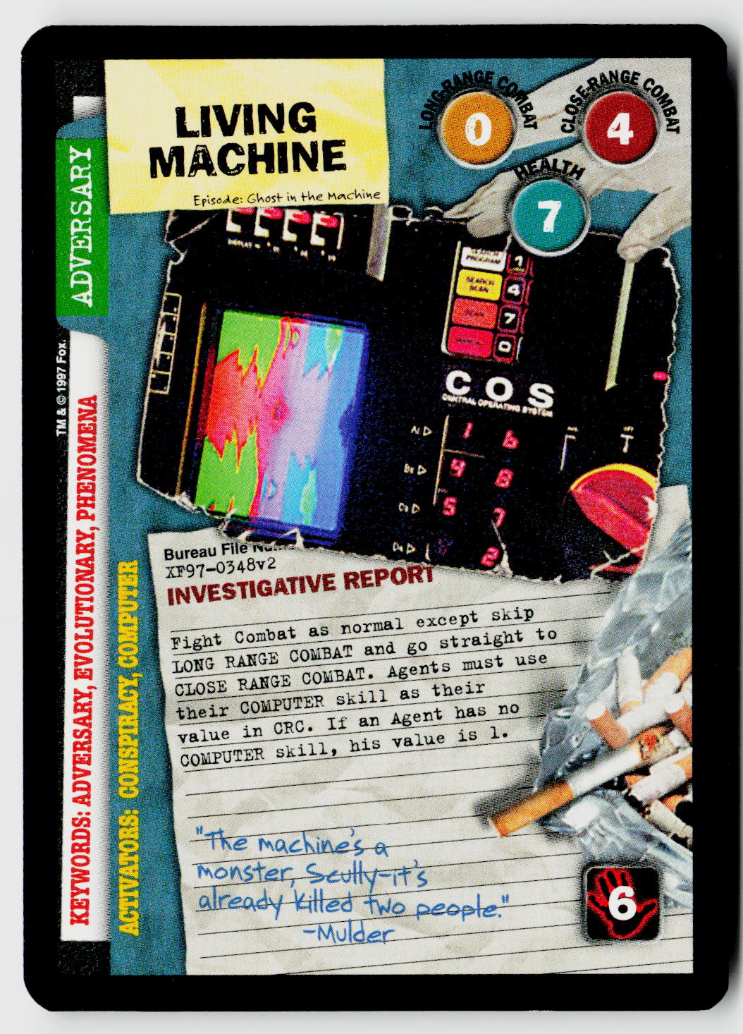 X-Files CCG | The Truth Is Out There | Living Machine XF97-0348v2 Uncommon