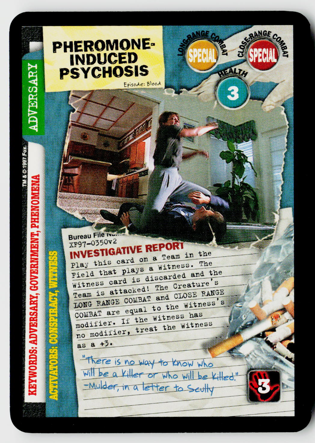 X-Files CCG | The Truth Is Out There | Pheromone-Induced Psychosis XF97-0350v2 Uncommon
