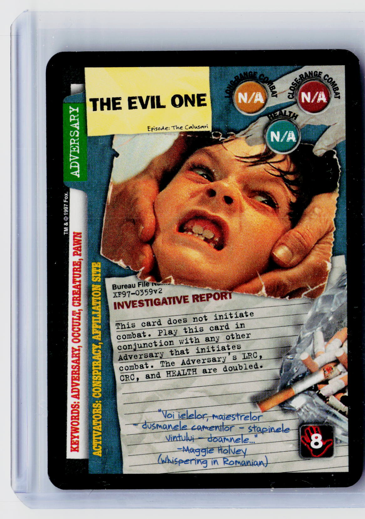 X-Files CCG | The Truth Is Out There | The Evil One XF97-0359v2 Rare