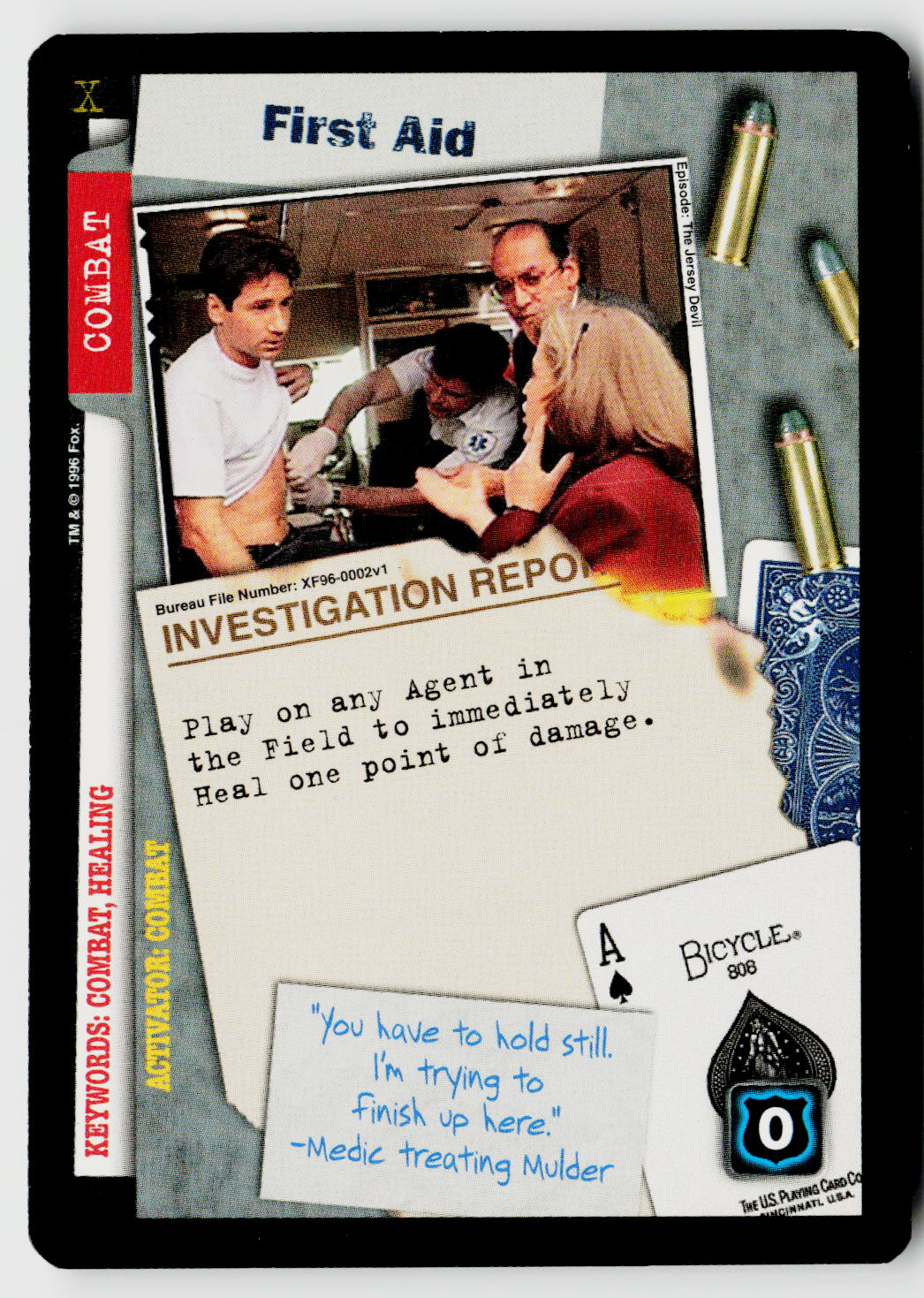X-Files CCG | Premiere | First Aid XF96-0002v1 Common