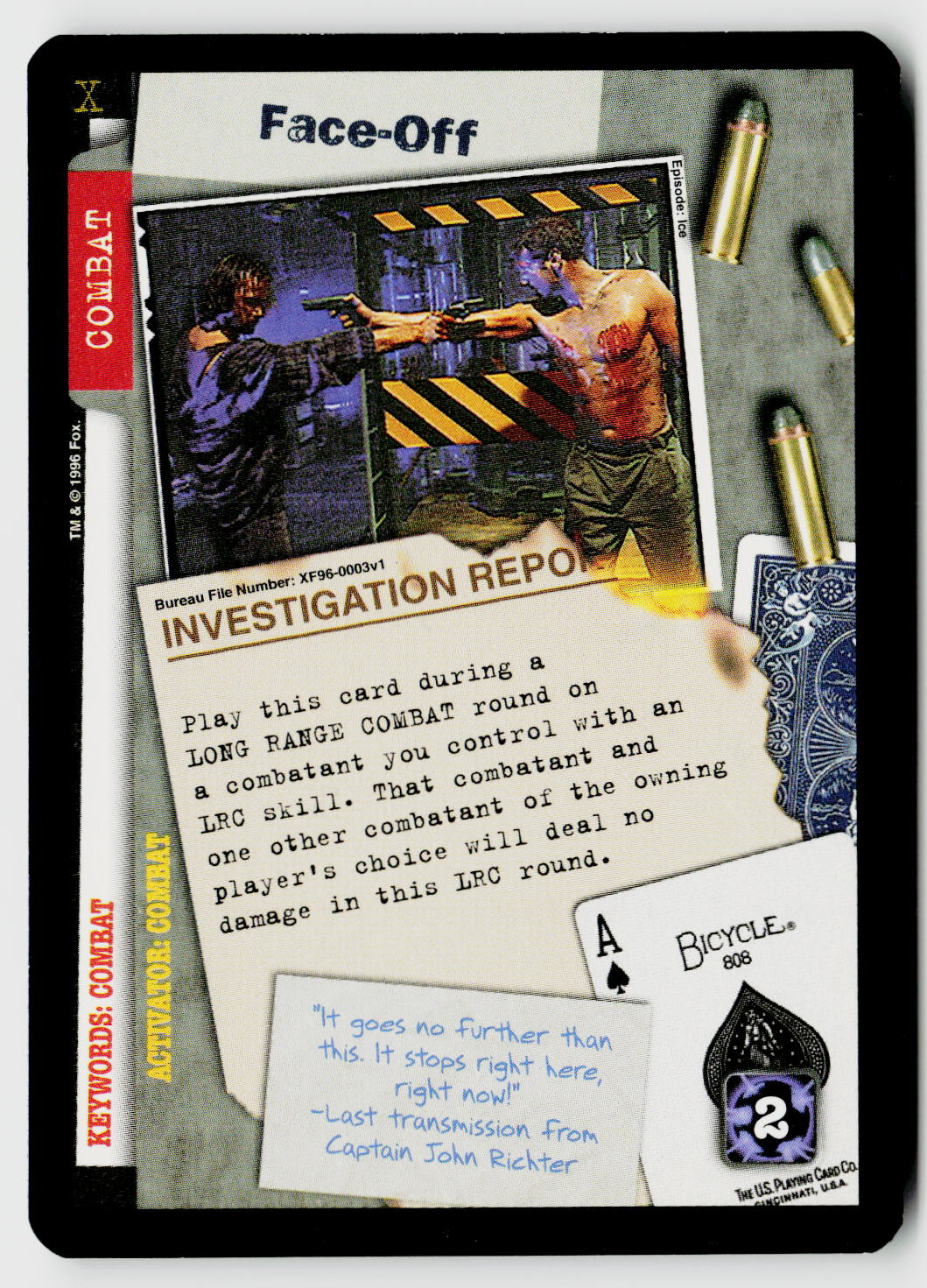X-Files CCG | Premiere | Face-Off XF96-0003v1 Uncommon