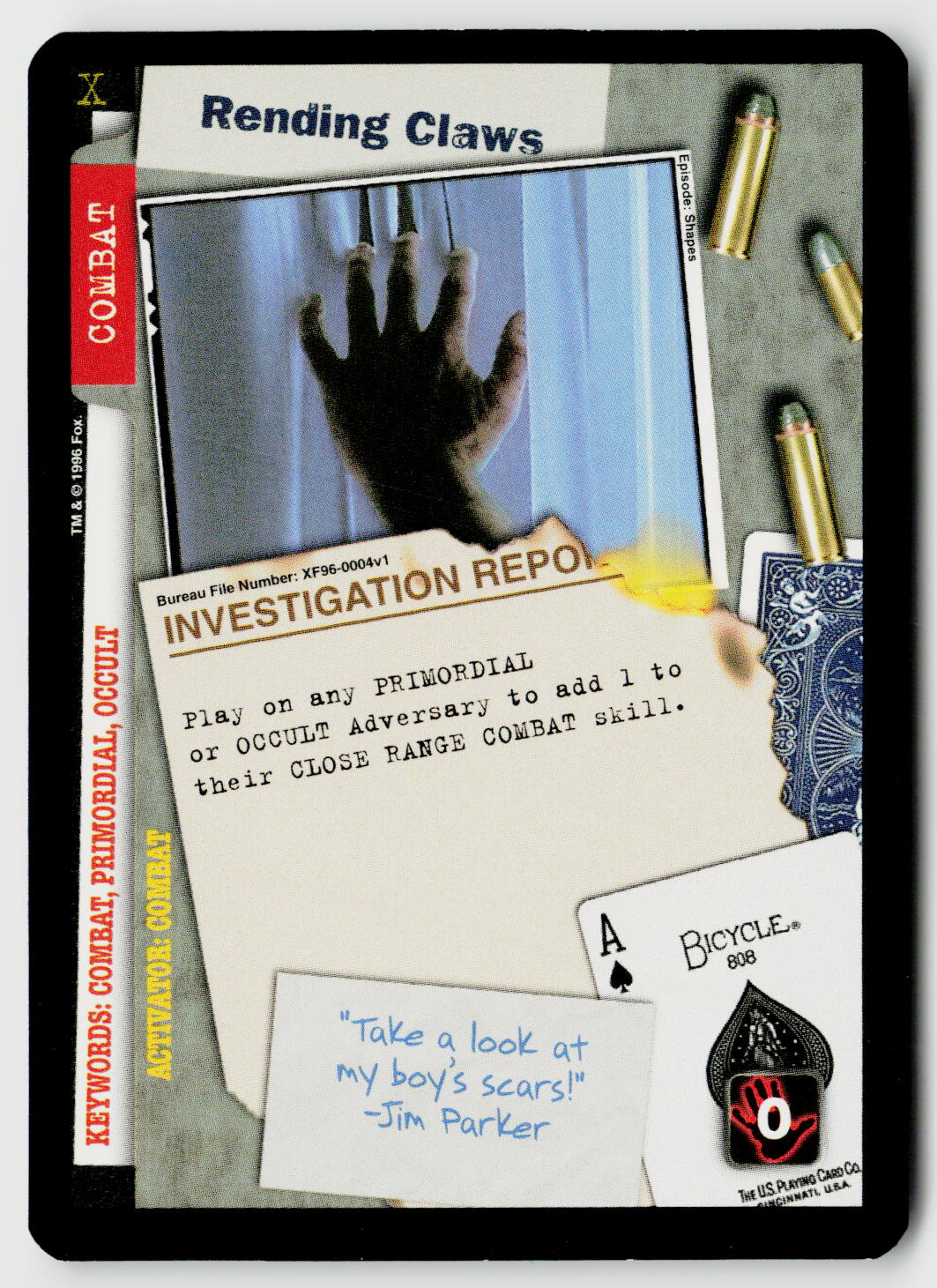 X-Files CCG | Premiere | Rending Claws XF96-0004v1 Uncommon