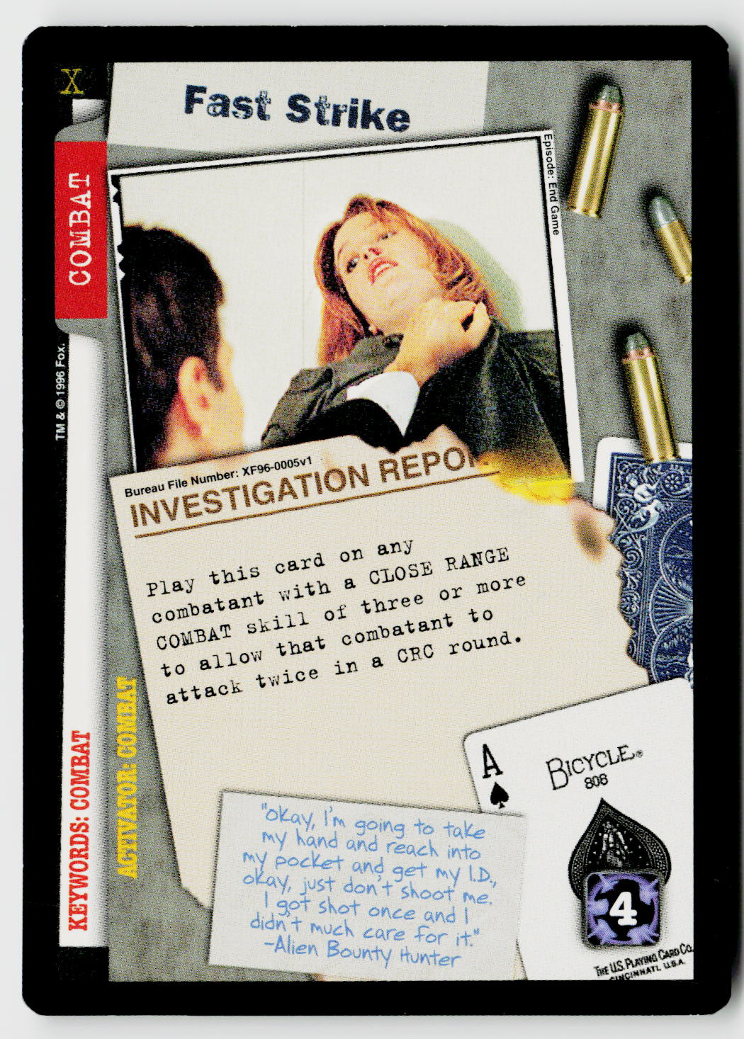 X-Files CCG | Premiere | Fast Strike XF96-0005v1 Rare