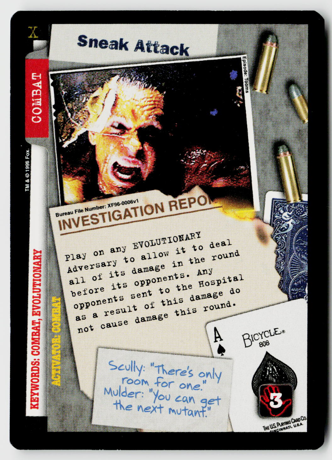 X-Files CCG | Premiere | Sneak Attack XF96-0006v1 Rare