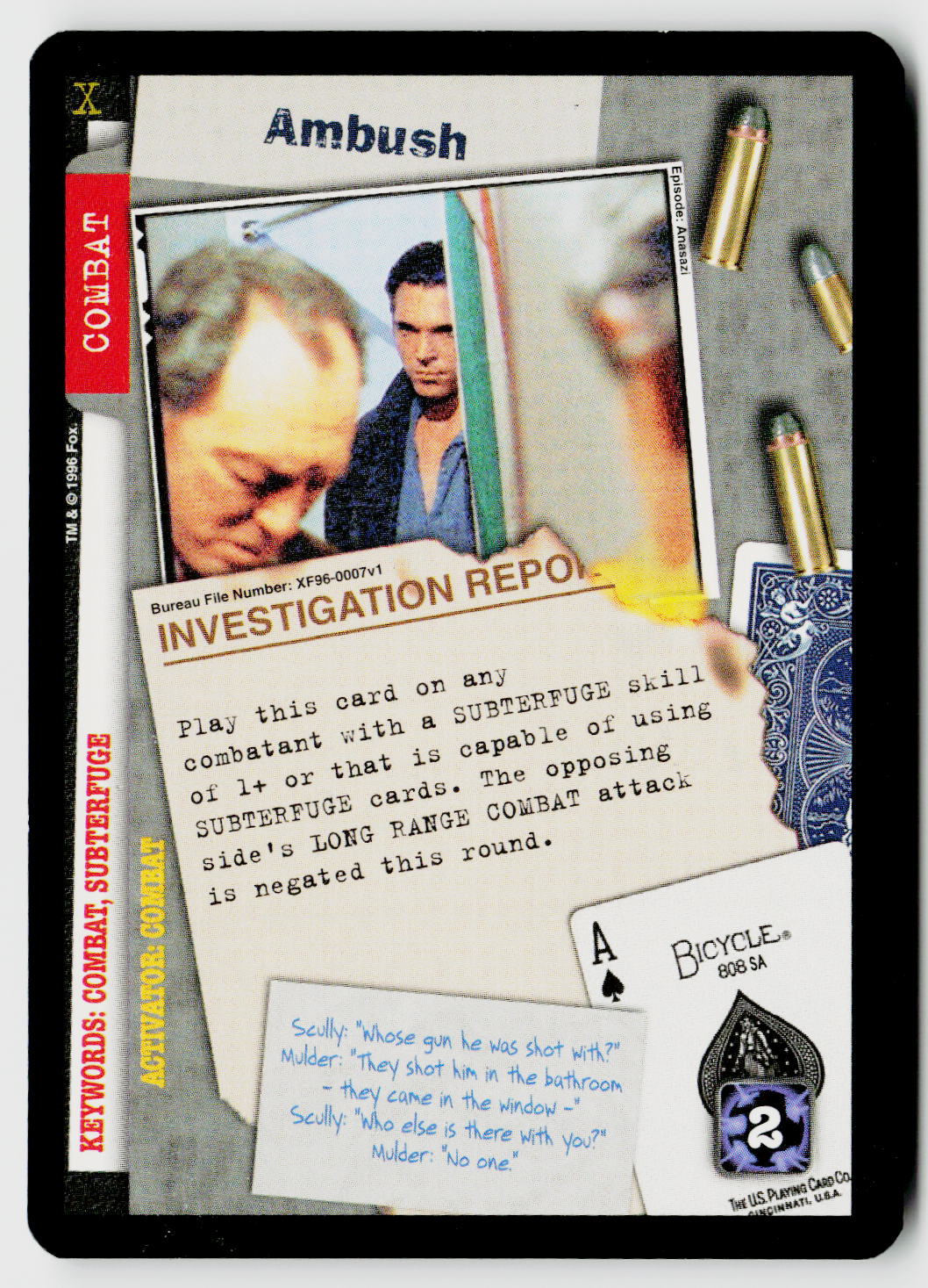 X-Files CCG | Premiere | Ambush XF96-0007v1 Common