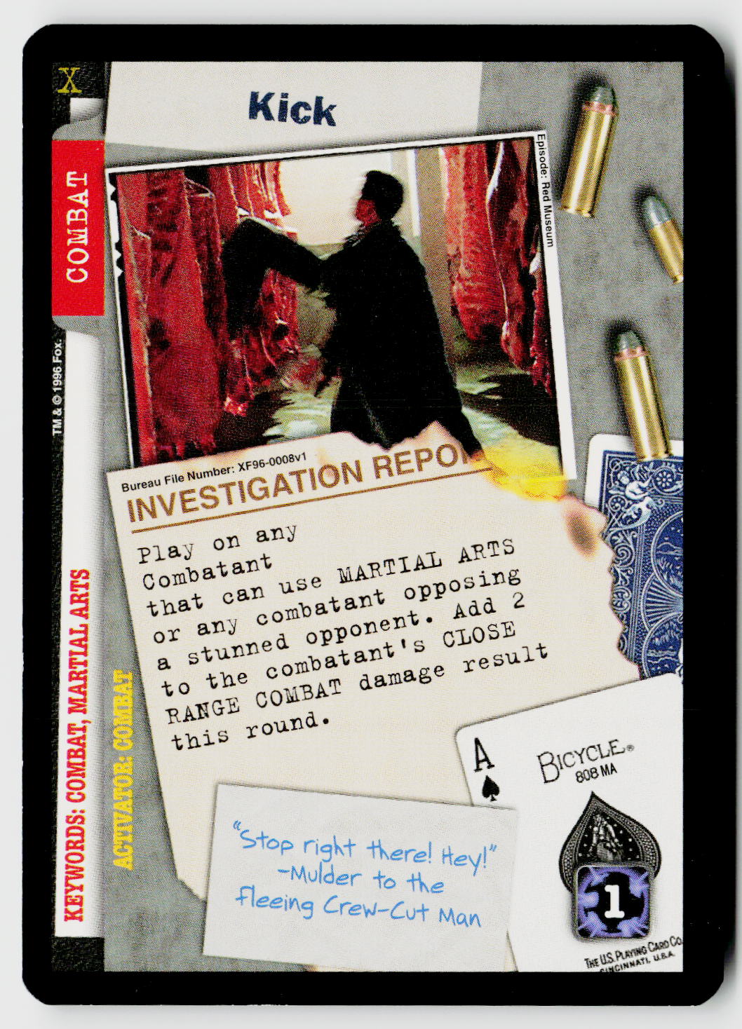 X-Files CCG | Premiere | Kick XF96-0008v1 Common