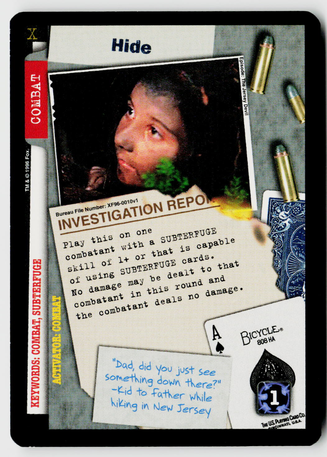 X-Files CCG | Premiere | Hide XF96-0010v1 Common