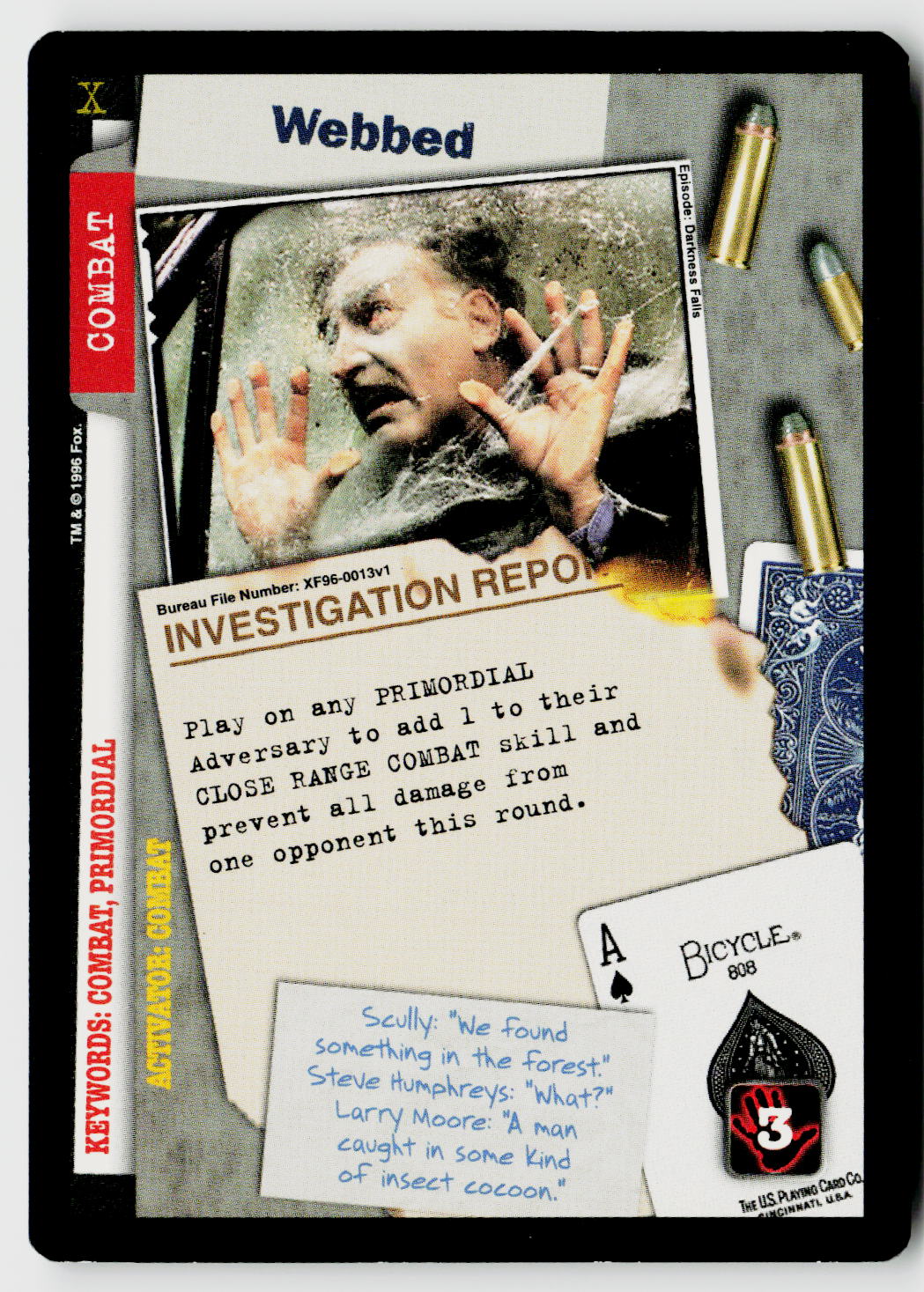 X-Files CCG | Premiere | Webbed XF96-0013v1 Rare