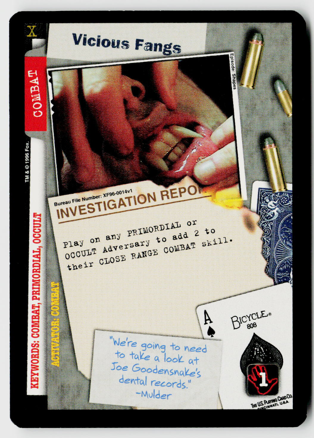 X-Files CCG | Premiere | Vicious Fangs XF96-0014v1 Uncommon