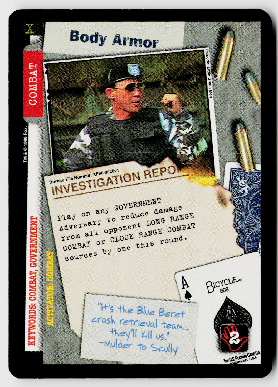 X-Files CCG | Premiere | Body Armor XF96-0020v1 Uncommon