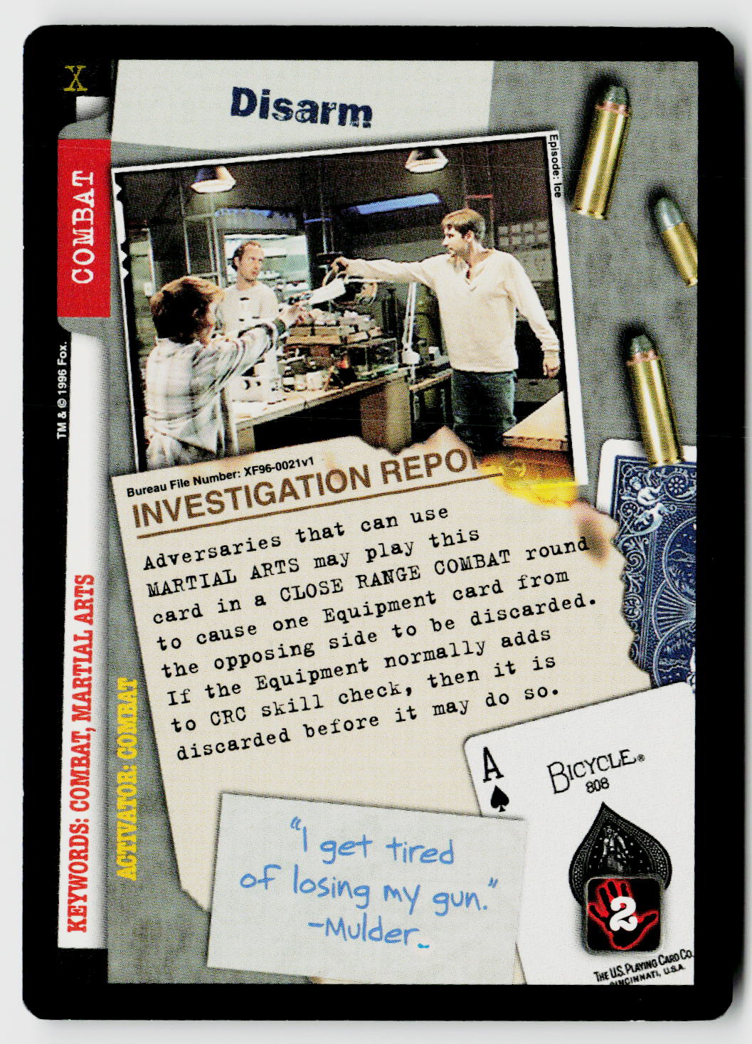 X-Files CCG | Premiere | Disarm XF96-0021v1 Rare