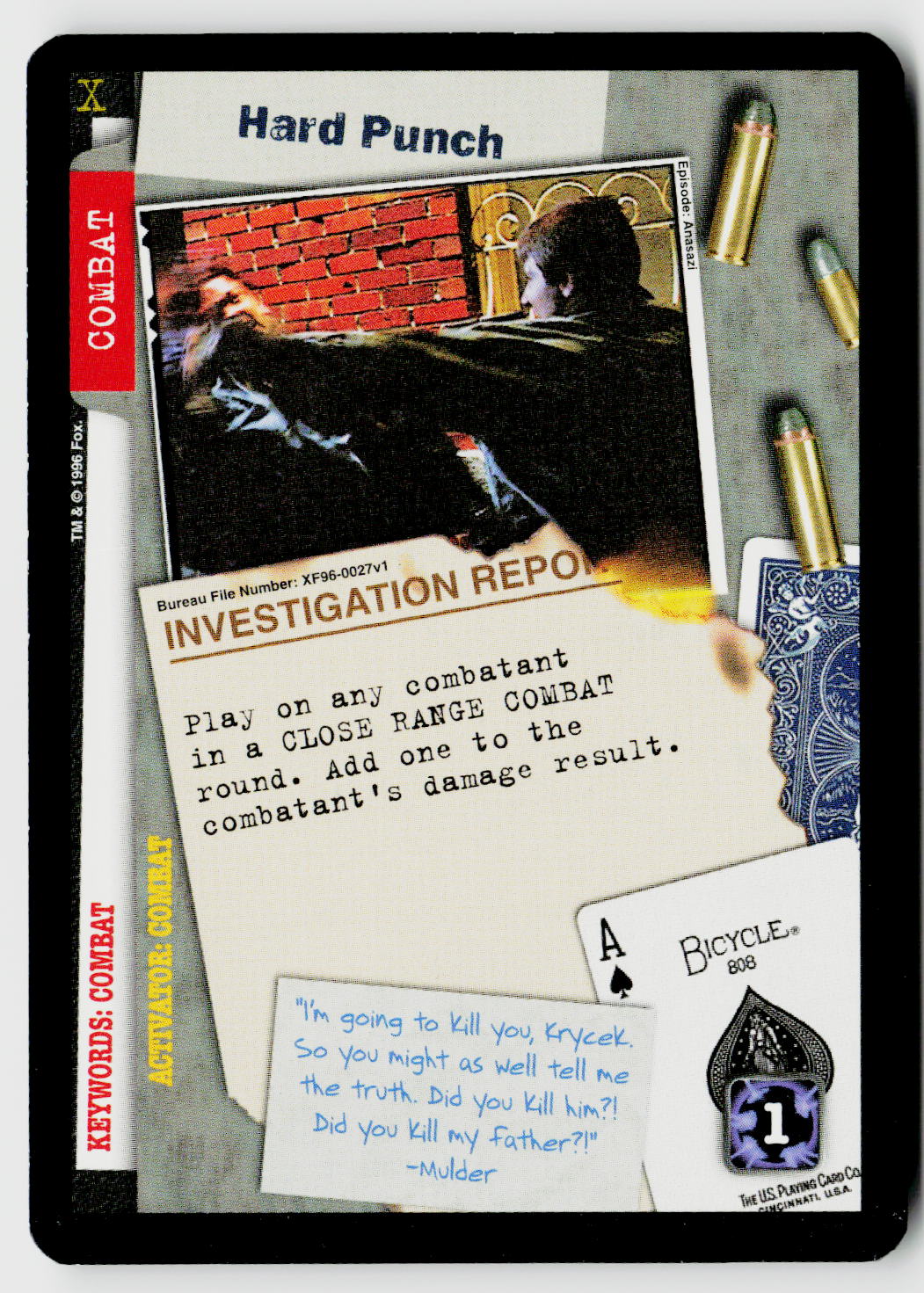 X-Files CCG | Premiere | Hard Punch XF96-0027v1 Common