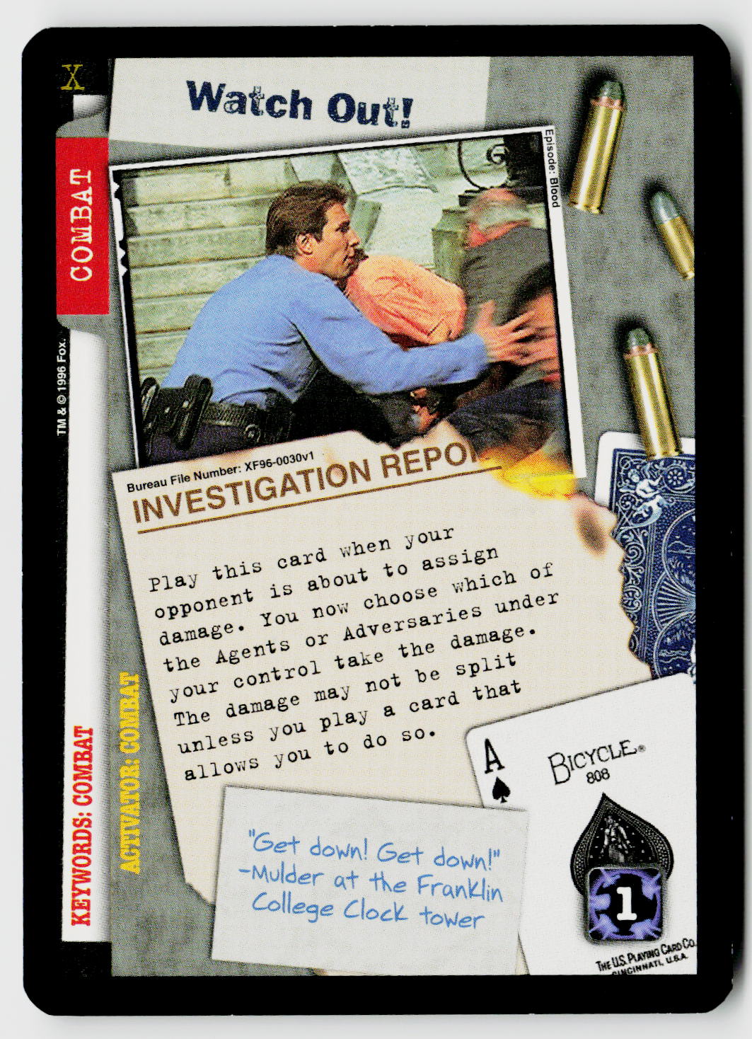 X-Files CCG | Premiere | Watch Out! XF96-0030v1 Uncommon