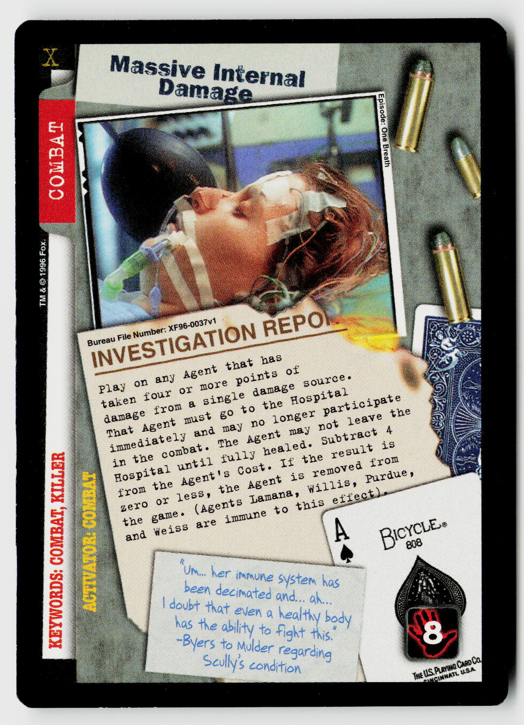 X-Files CCG | Premiere | Massive Internal Damage XF96-0037v1 Uncommon