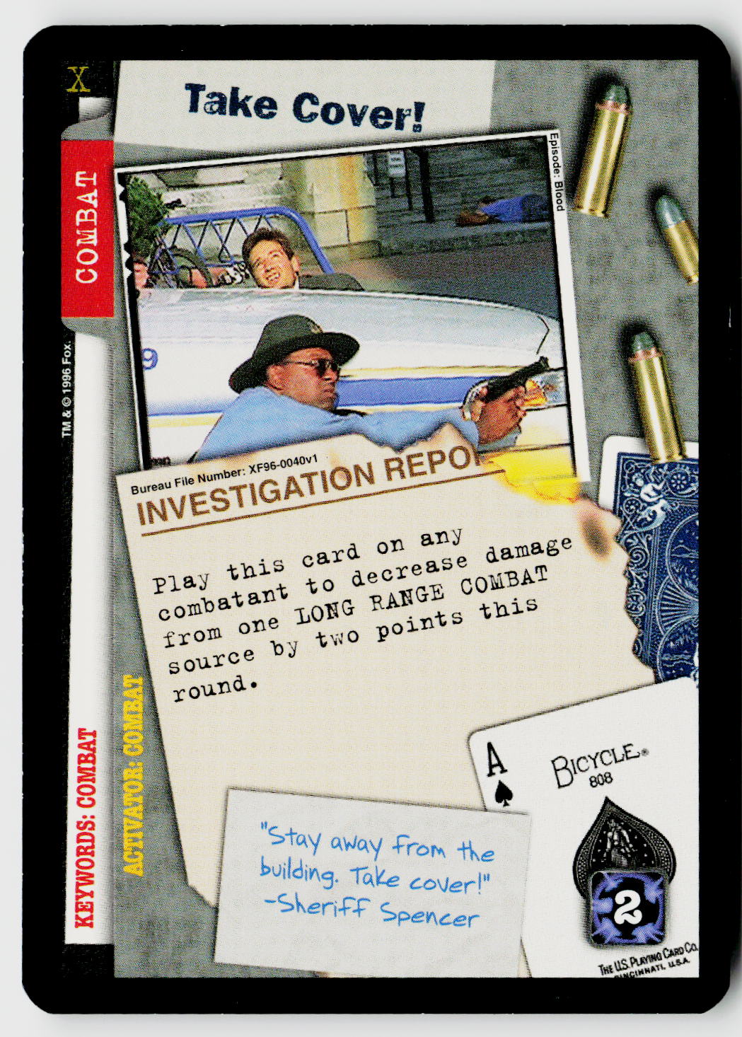 X-Files CCG | Premiere | Take Cover! XF96-0040v1 Uncommon