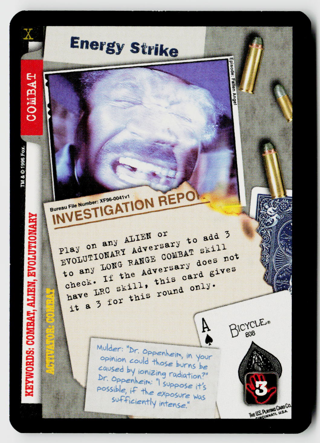 X-Files CCG | Premiere | Energy Strike XF96-0041v1 Rare