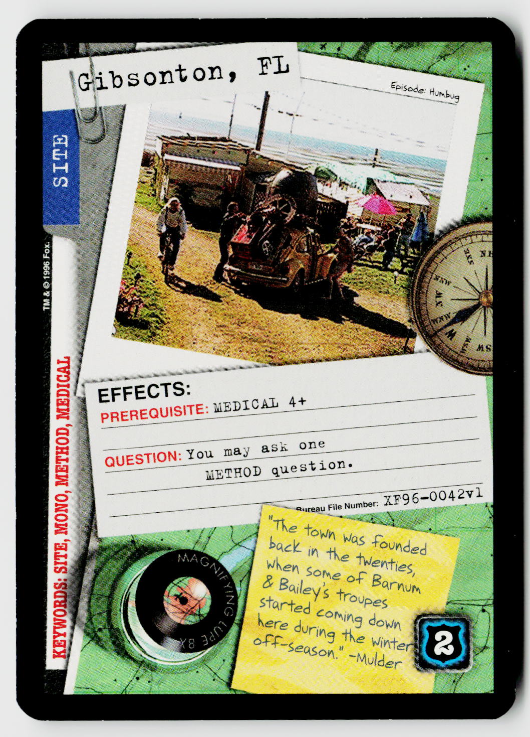 X-Files CCG | Premiere | Gibsonton, FL XF96-0042v1 Common