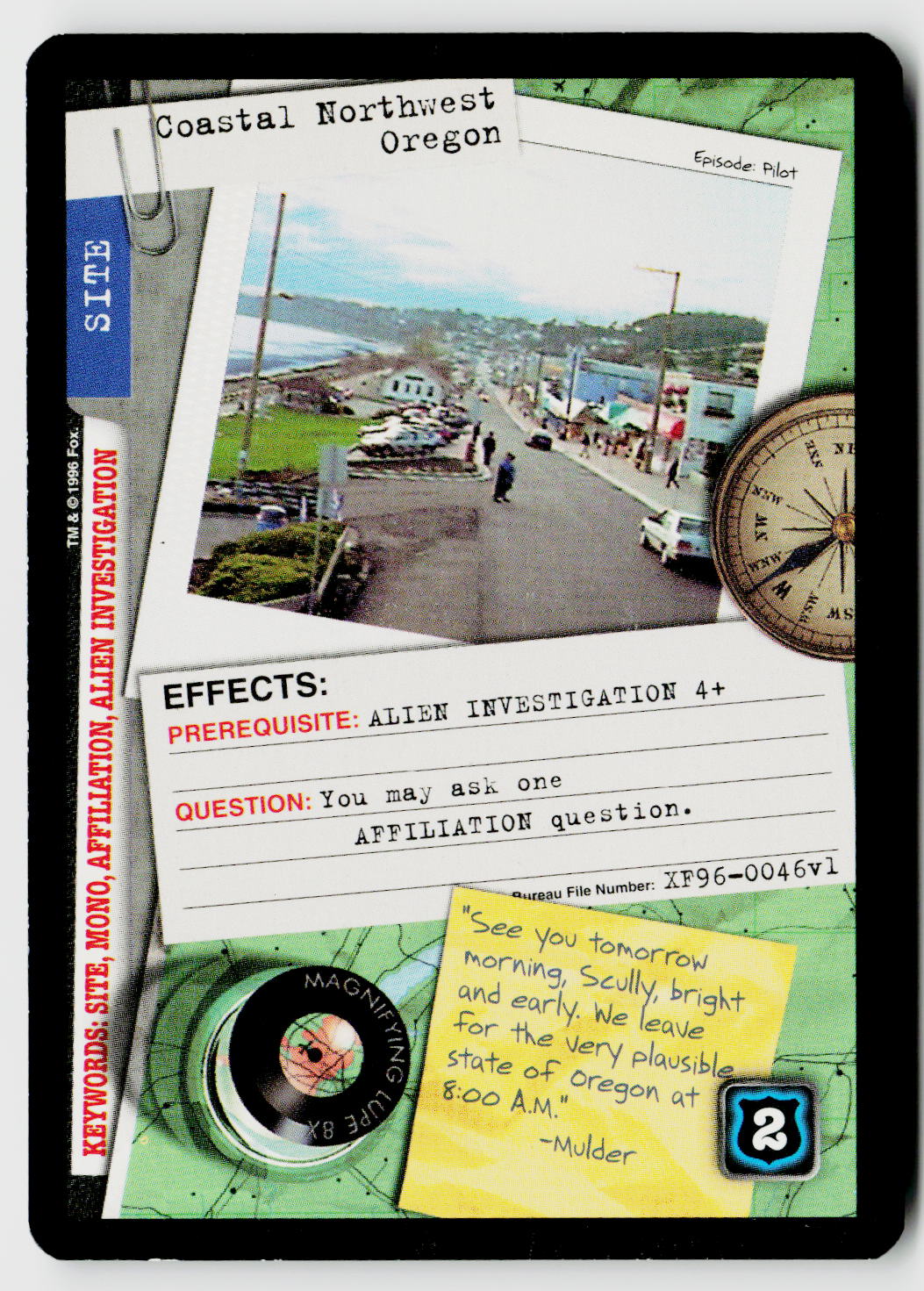 X-Files CCG | Premiere | Coastal Northwest Oregon XF96-0046v1 Common
