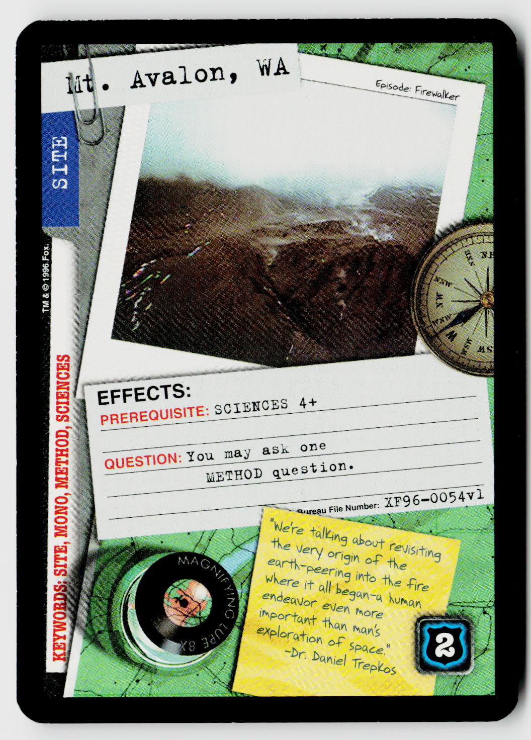 X-Files CCG | Premiere | Mt. Avalon, WA XF96-0054v1 Common