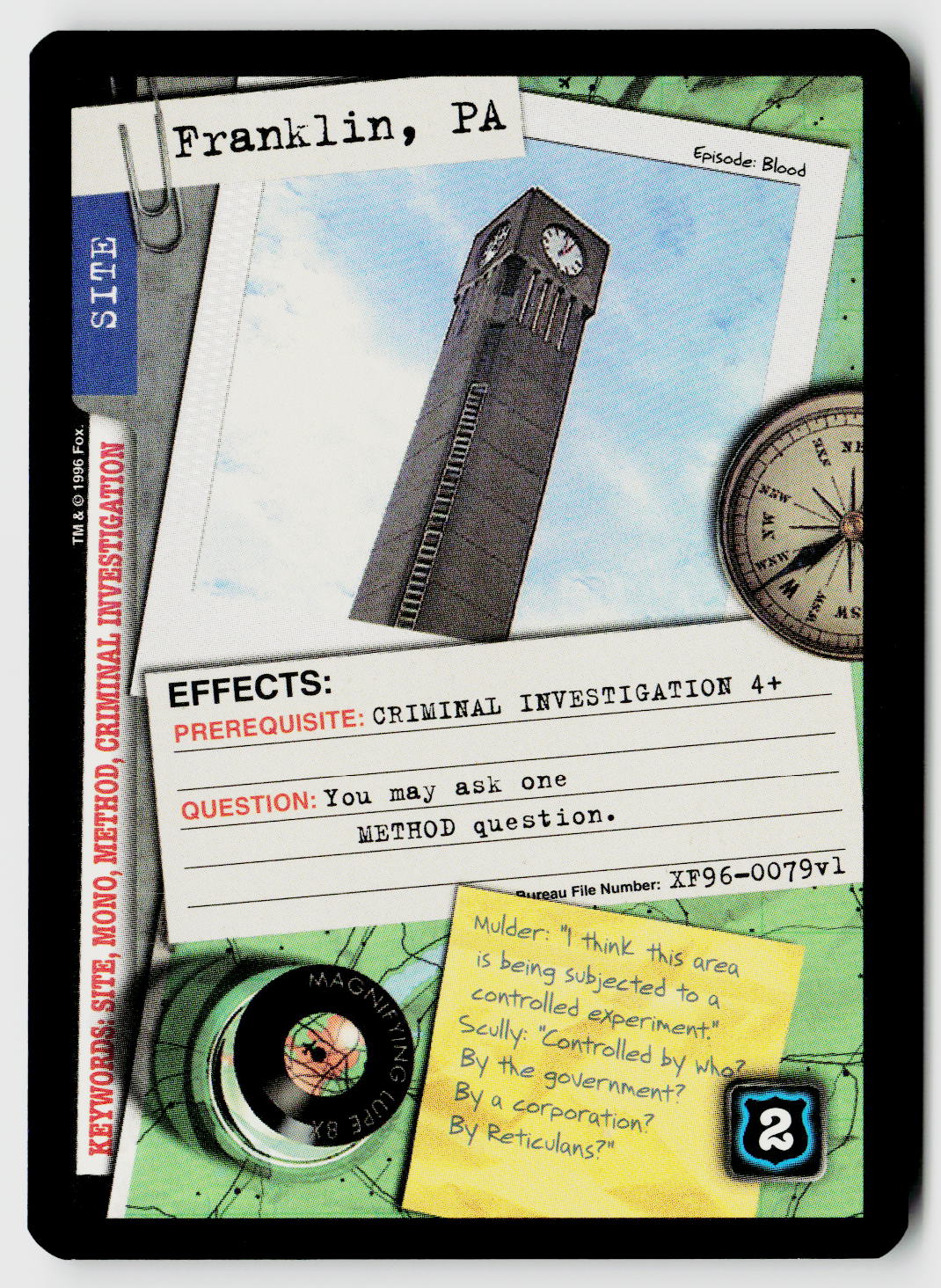 X-Files CCG | Premiere | Franklin, PA XF96-0079v1 Fixed
