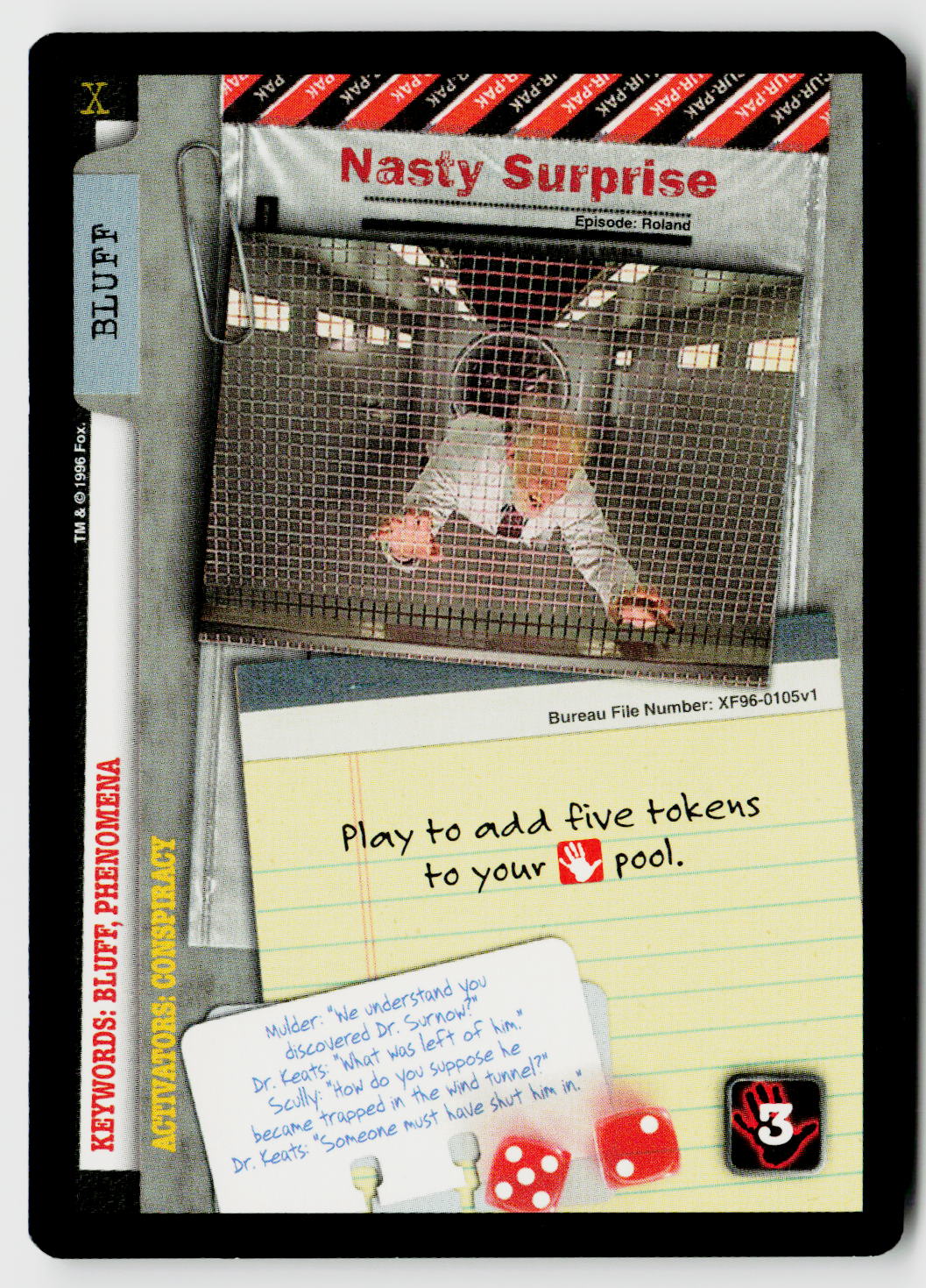 X-Files CCG | Premiere | Nasty Surprise XF96-0105v1 Uncommon