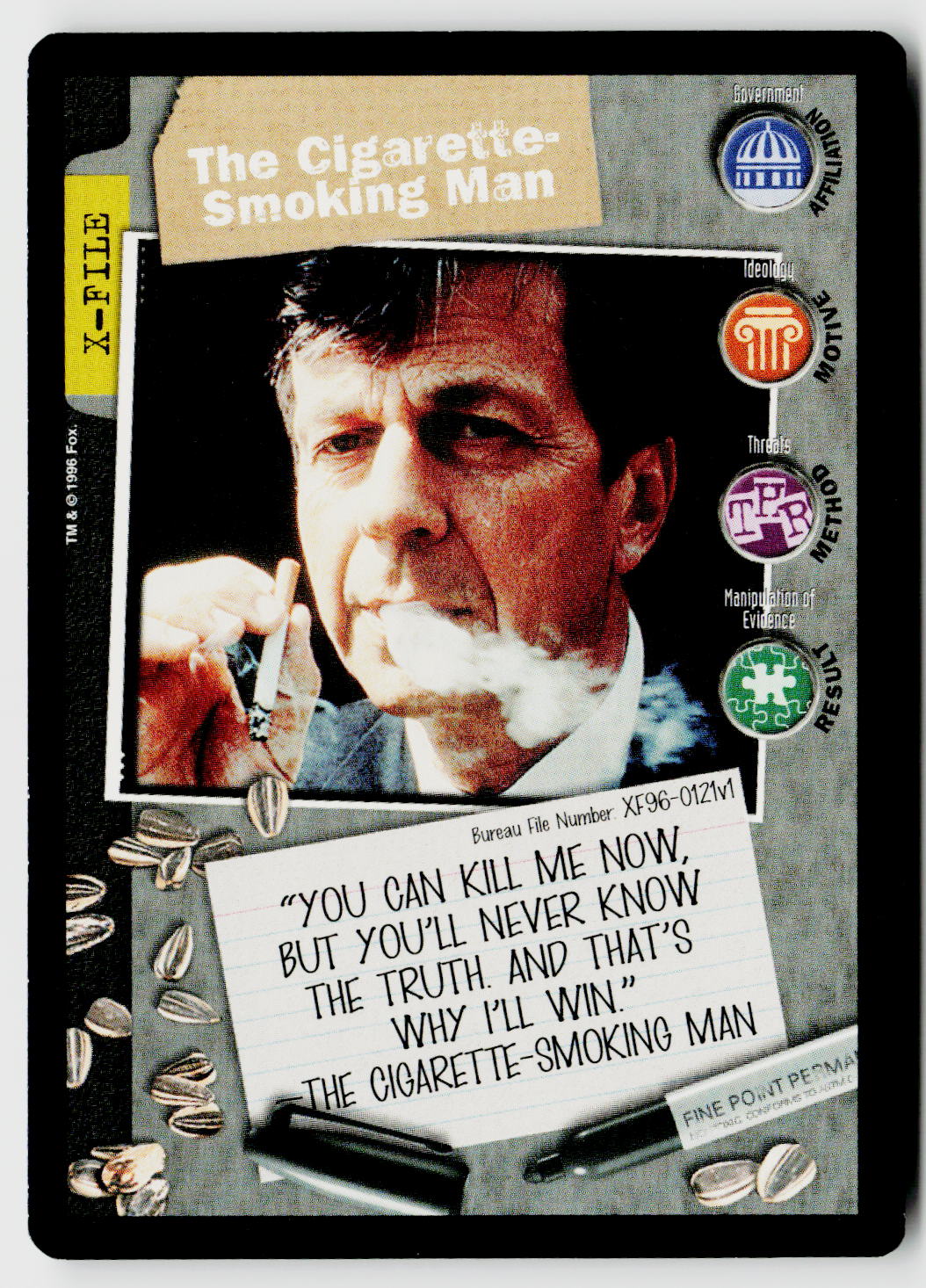 X-Files CCG | Premiere | The Cigarette-Smoking Man XF96-0121v1 Common