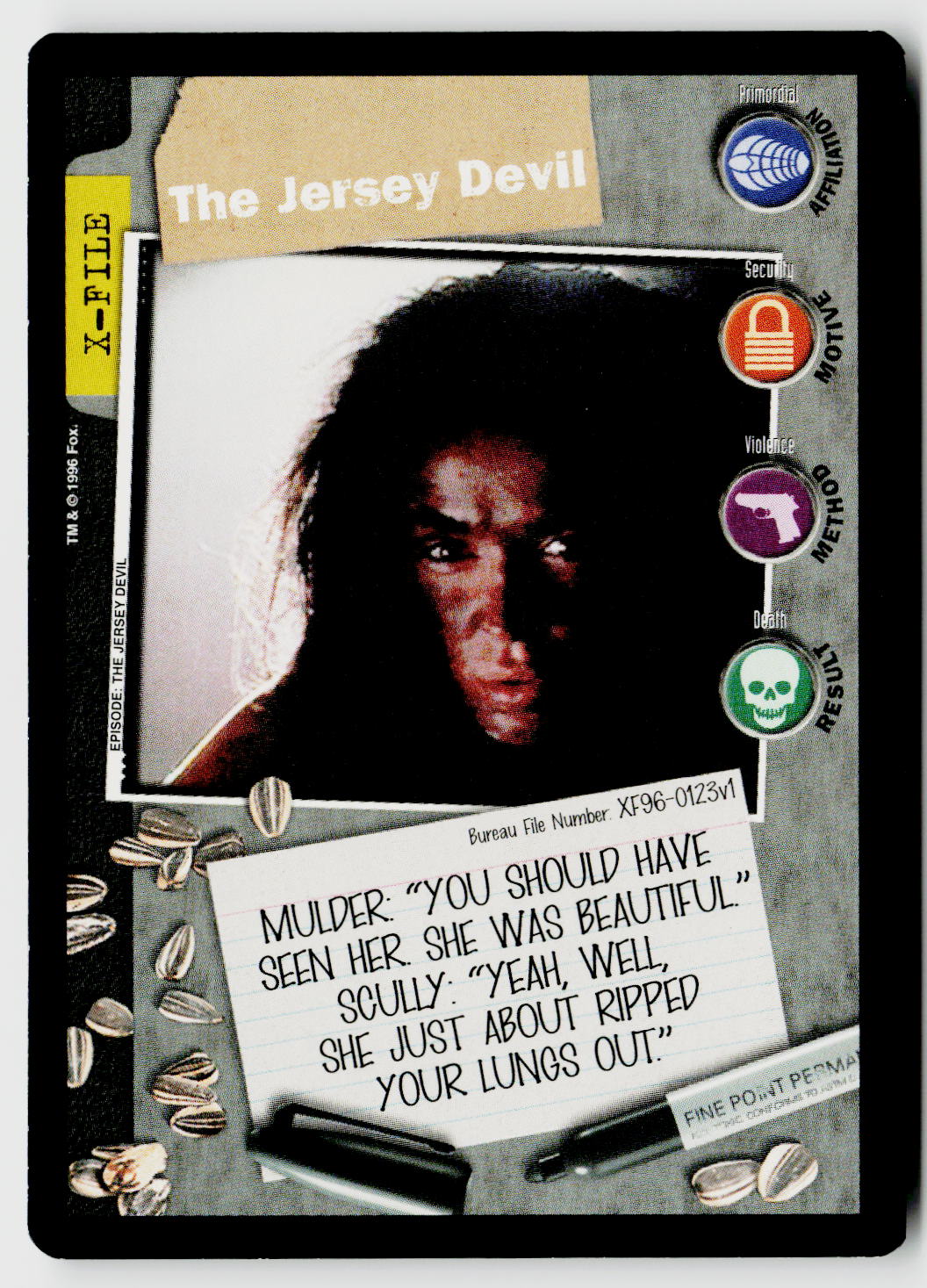 X-Files CCG | Premiere | The Jersey Devil XF96-0123v1 Common