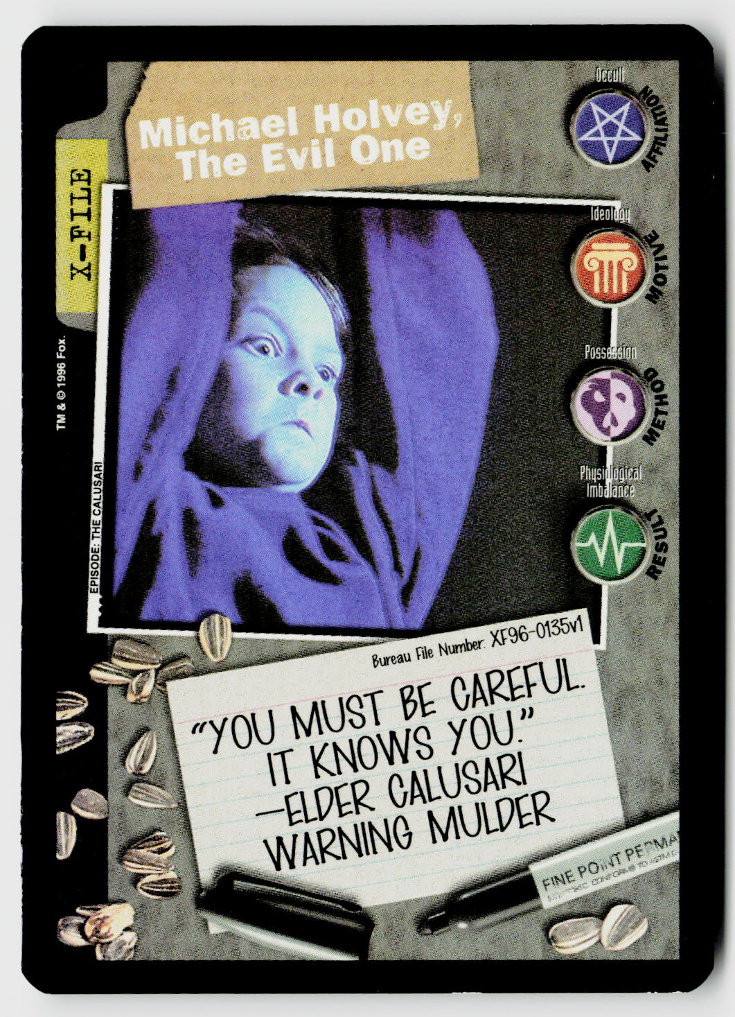 X-Files CCG | Premiere | Michael Holvey, The Evil One XF96-0135v1 Fixed