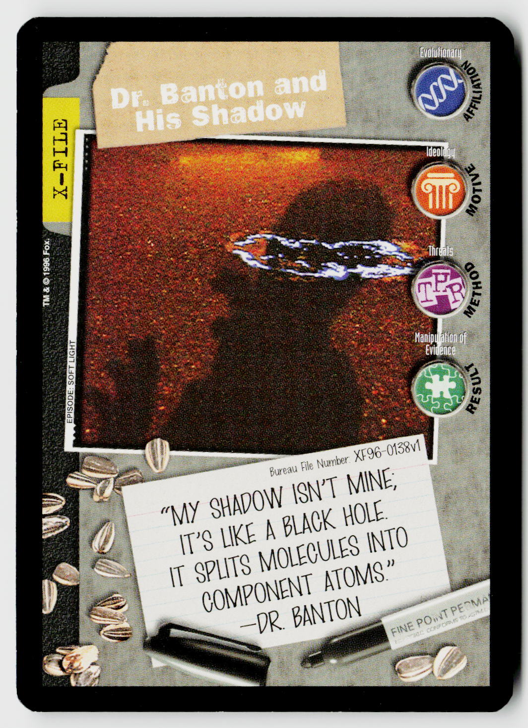 X-Files CCG | Premiere | Dr. Banton and His Shadow XF96-0138v1 Common