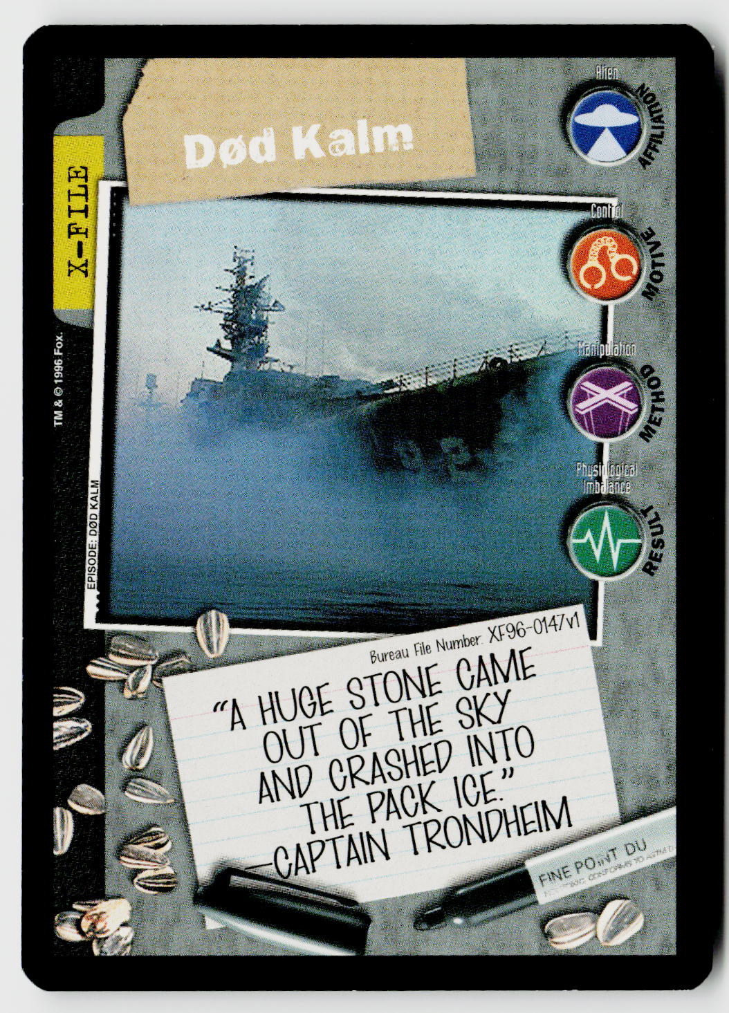 X-Files CCG | Premiere | Død Kalm XF96-0147v1 Common