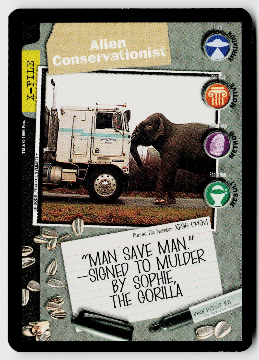 X-Files CCG | Premiere | Alien Conservationist XF96-0149v1 Common