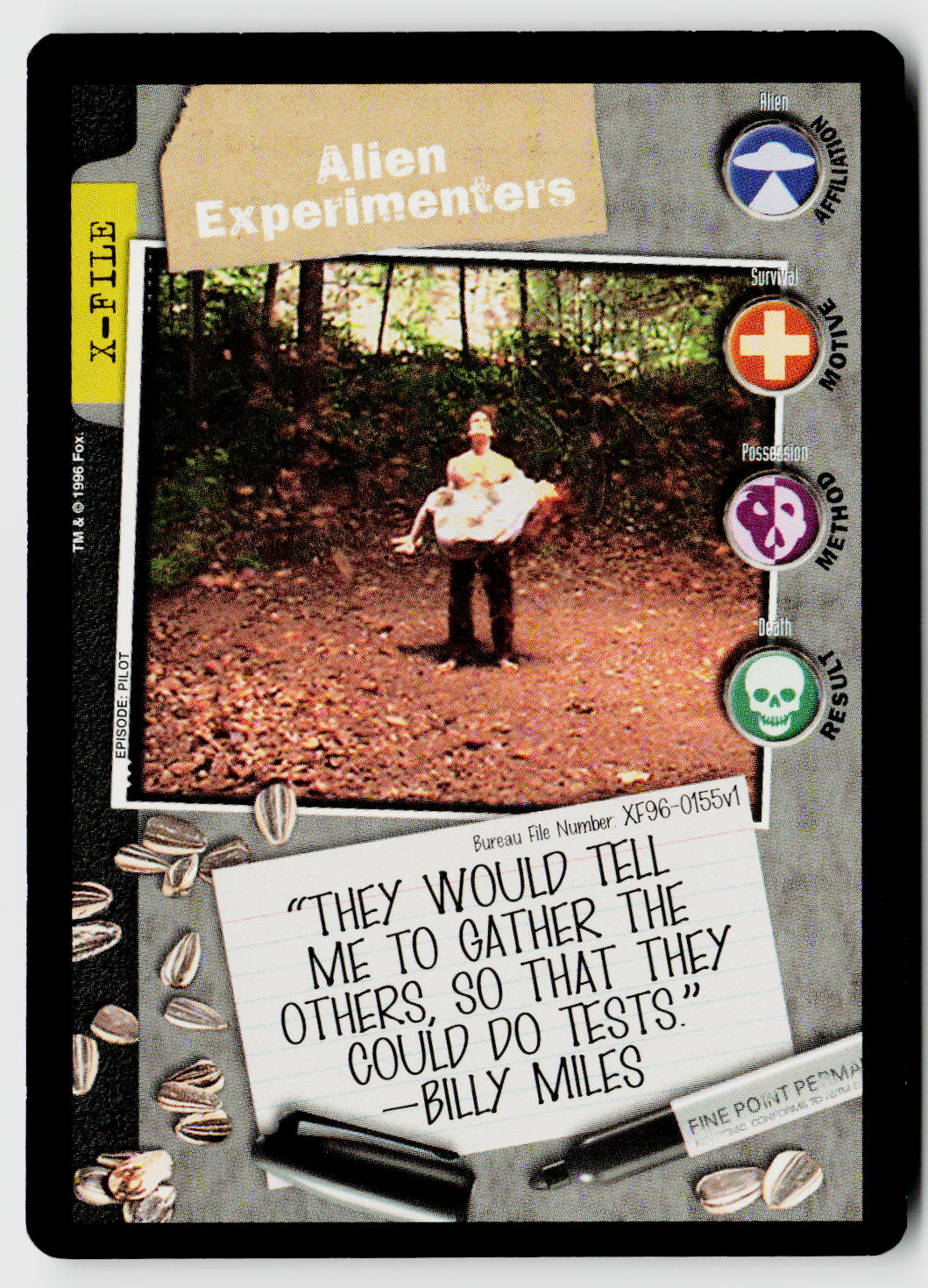 X-Files CCG | Premiere | Alien Experimenters XF96-0155v1 Common
