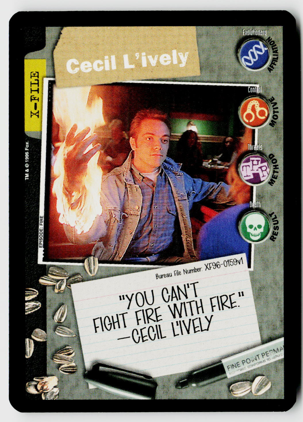X-Files CCG | Premiere | Cecil L'ively XF96-0159v1 Common