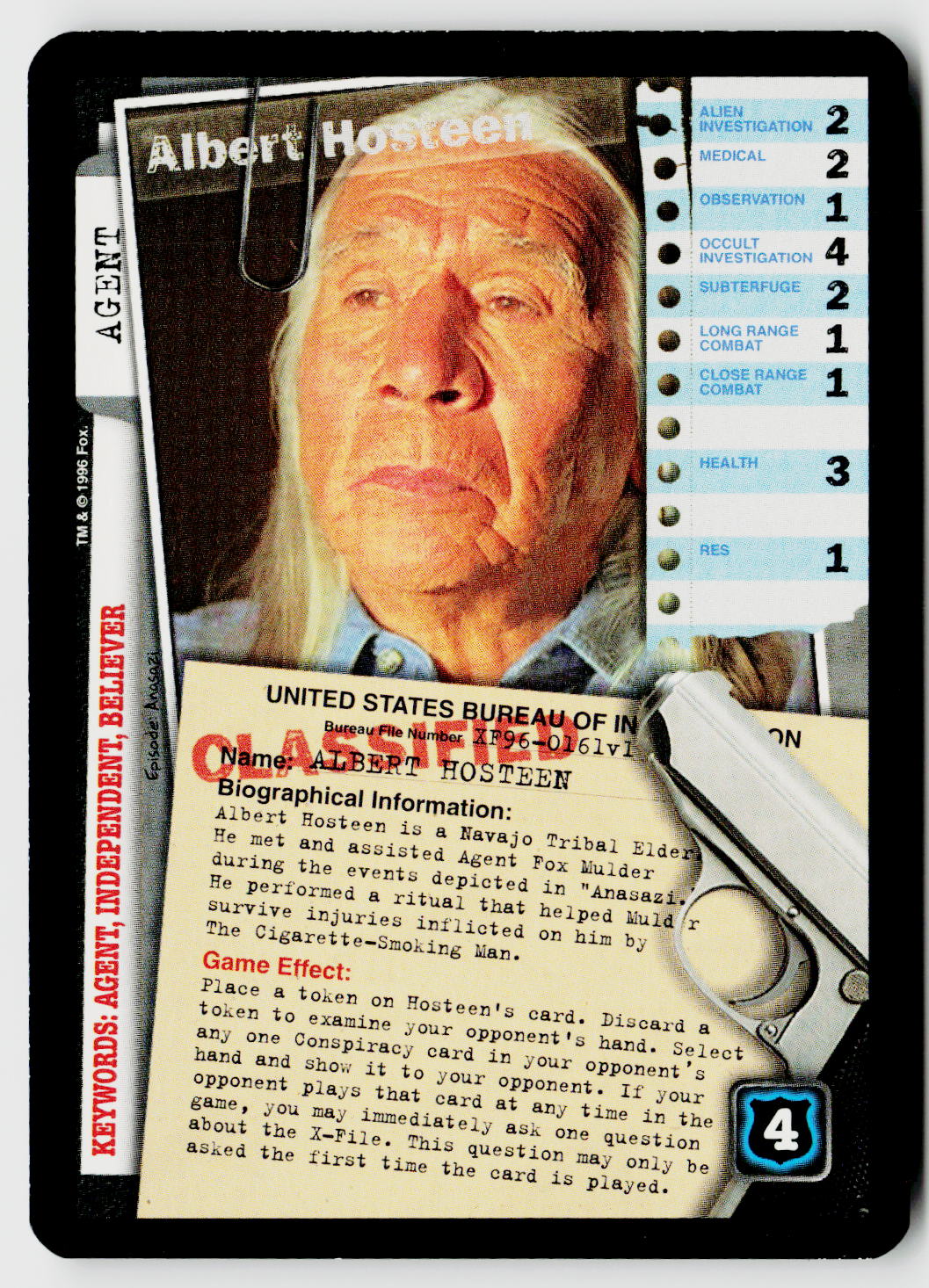 X-Files CCG | Premiere | Albert Hosteen XF96-0161v1 Fixed