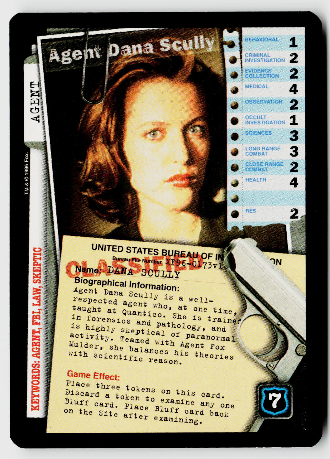 X-Files CCG | Premiere | Agent Dana Scully XF96-0173v1 Fixed