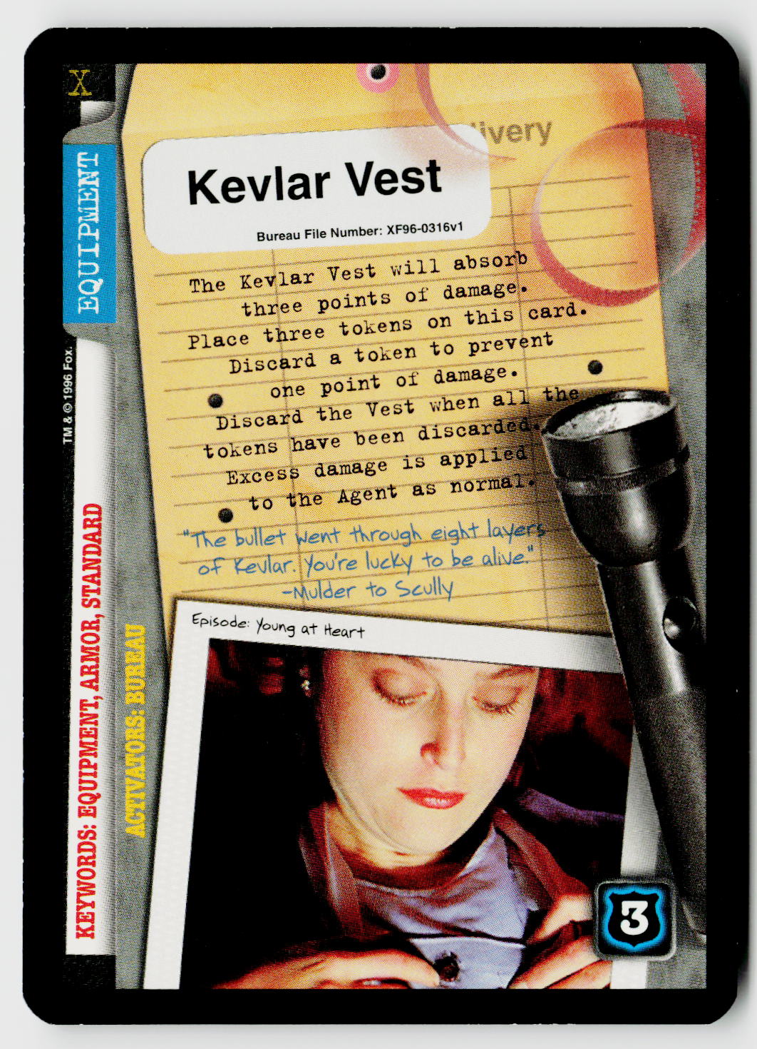 X-Files CCG | Premiere | Kevlar Vest XF96-0316v1 Uncommon