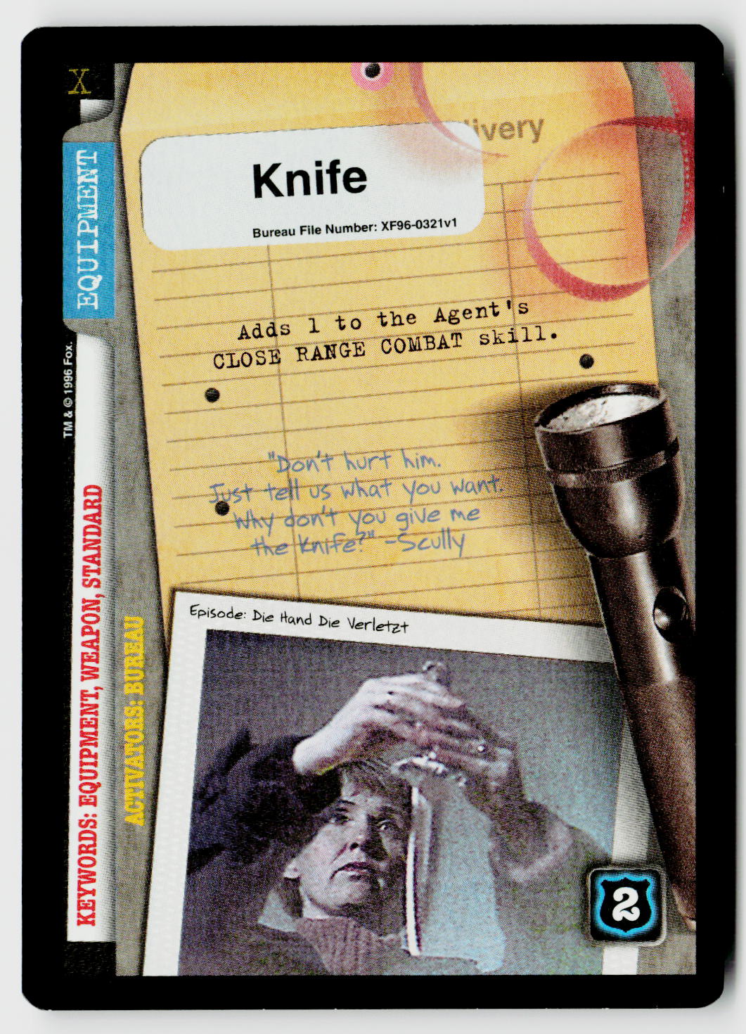 X-Files CCG | Premiere | Knife XF96-0321v1 Common