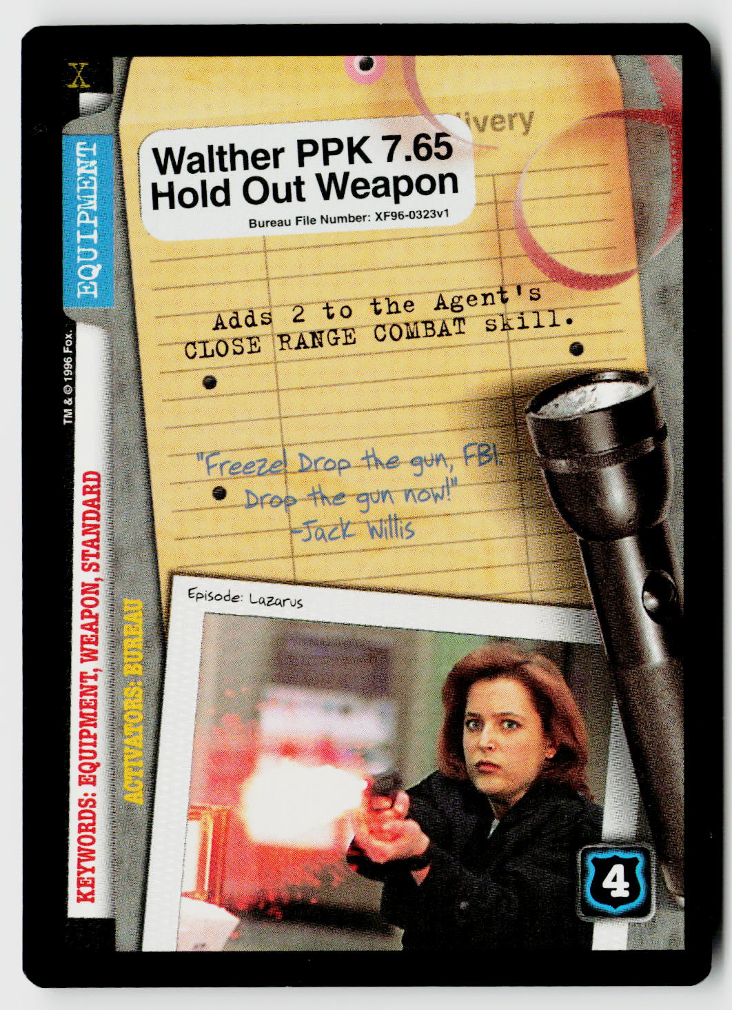 X-Files CCG | Premiere | Walther Ppk 7.65 Hold Out Weapon XF96-0323v1 Uncommon