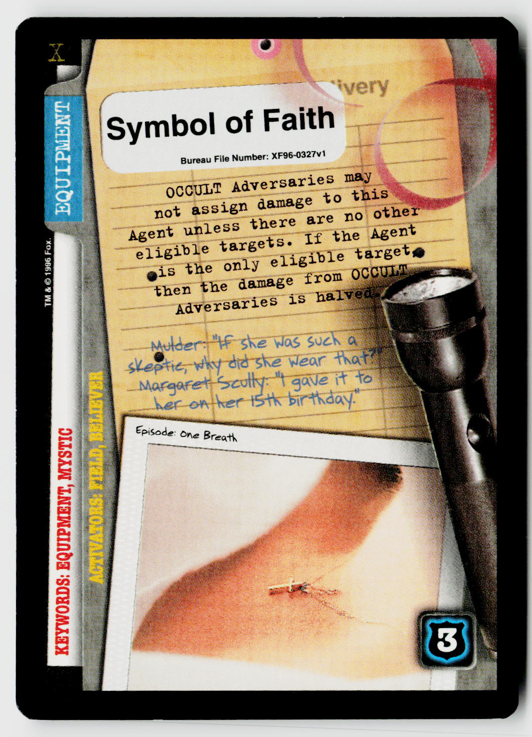 X-Files CCG | Premiere | Symbol Of Faith XF96-0327v1 Rare
