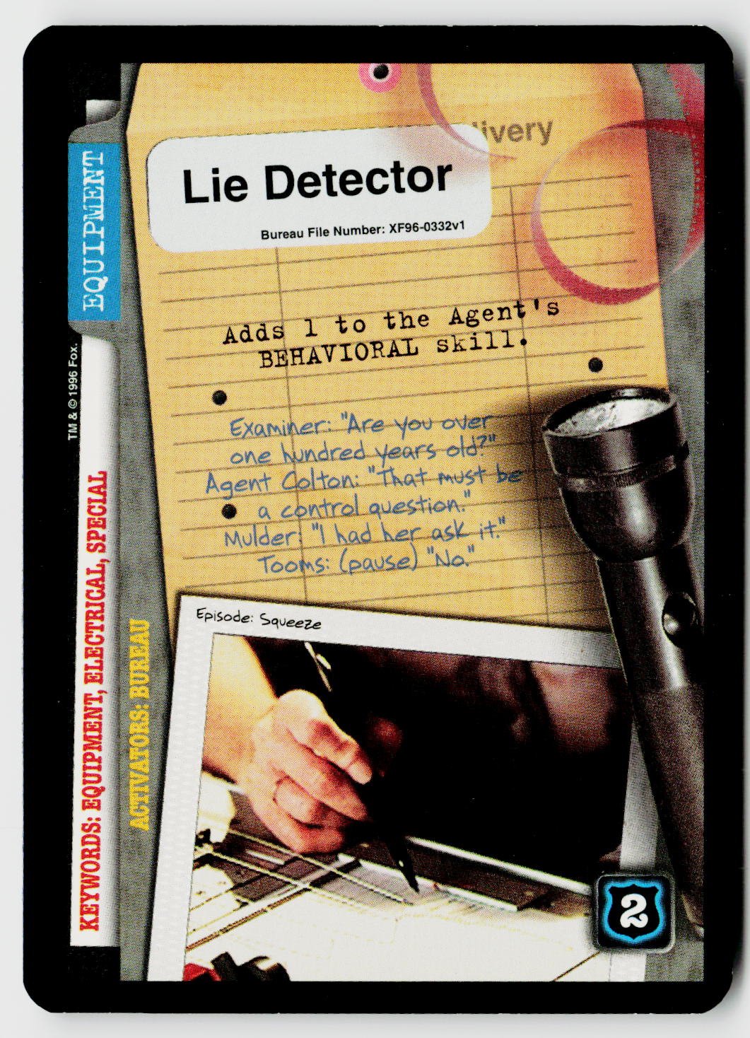 X-Files CCG | Premiere | Lie Detector XF96-0332v1 Common