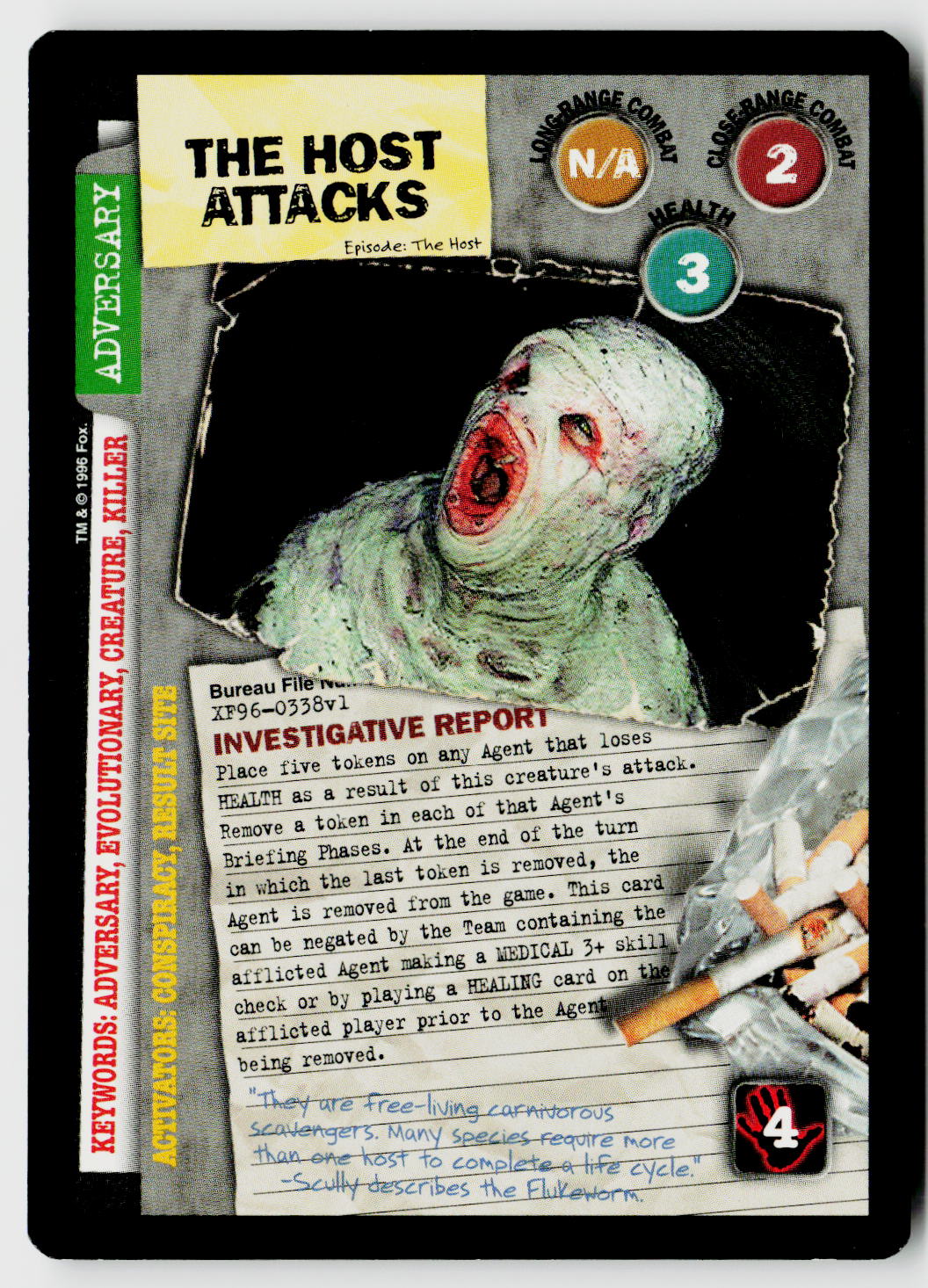 X-Files CCG | Premiere | The Host Attacks XF96-0338v1 Rare