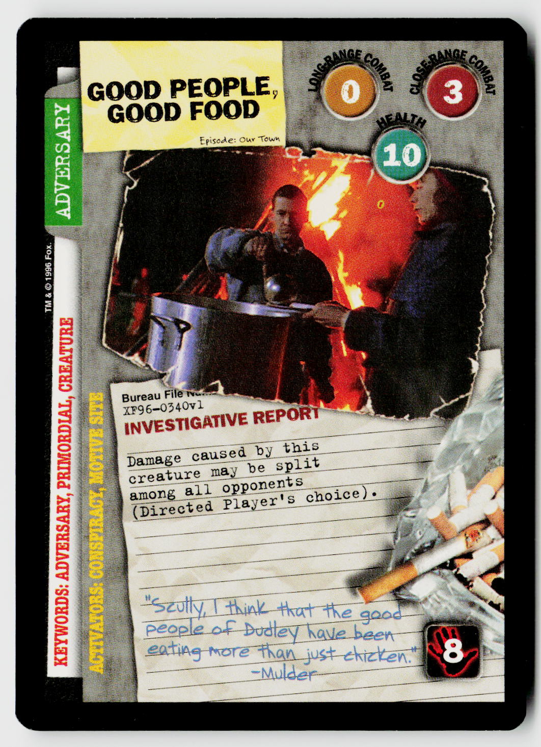 X-Files CCG | Premiere | Good People, Good Food XF96-0340v1 Uncommon