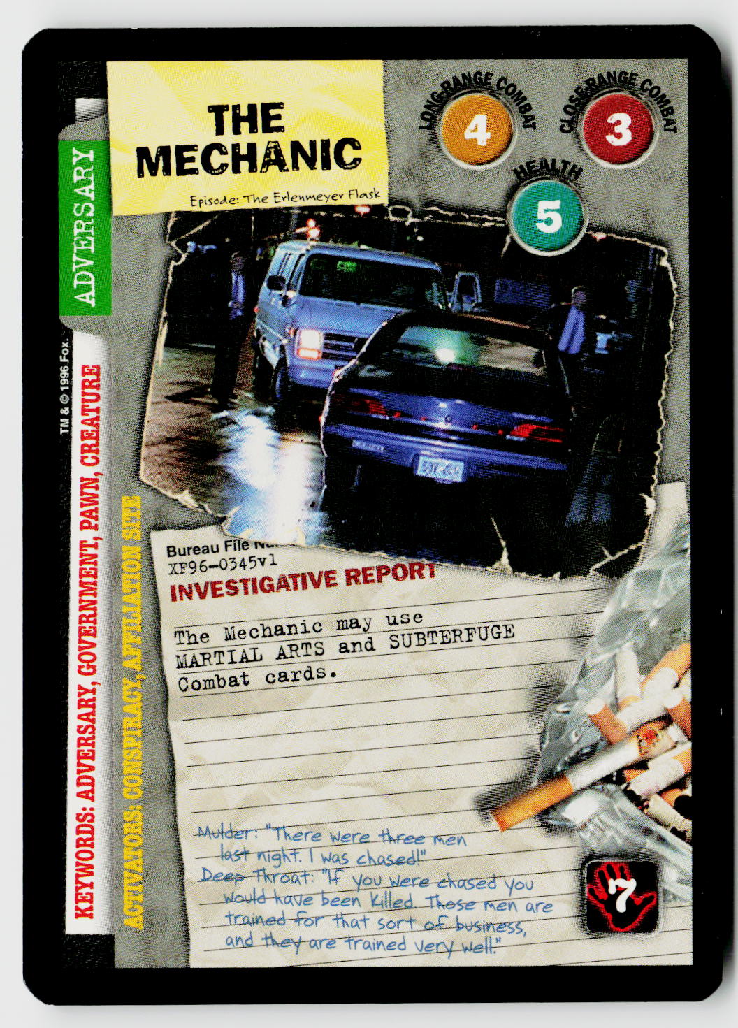 X-Files CCG | Premiere | The Mechanic XF96-0345v1 Uncommon