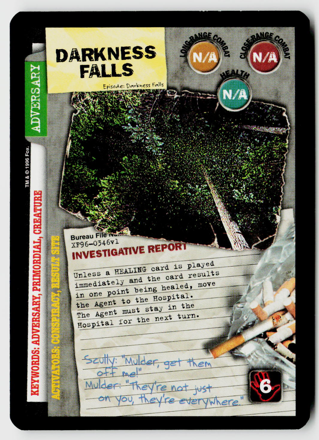X-Files CCG | Premiere | Darkness Falls XF96-0346v1 Uncommon