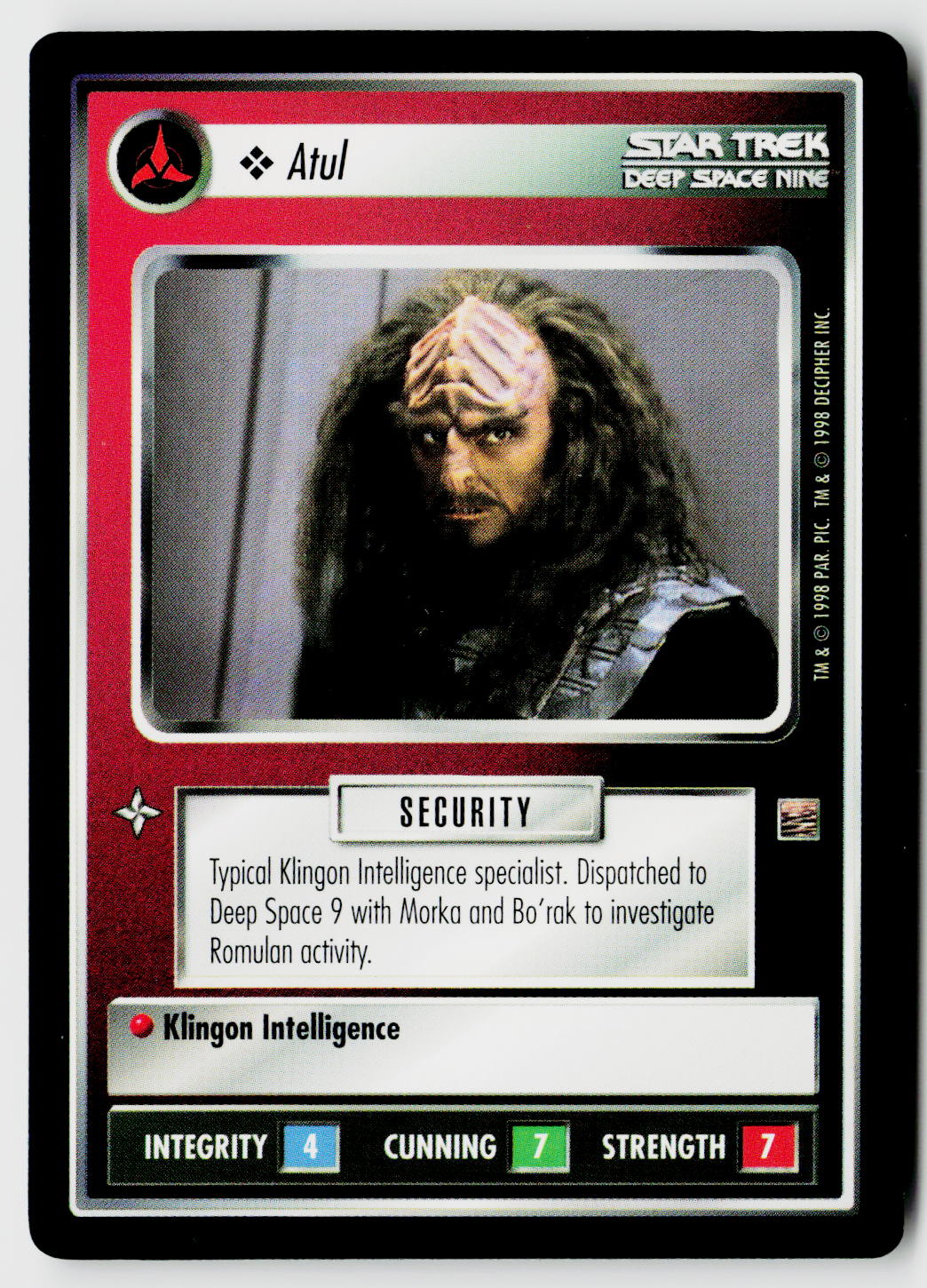Star Trek The Next Generation CCG | The Dominion | Atul | Uncommon