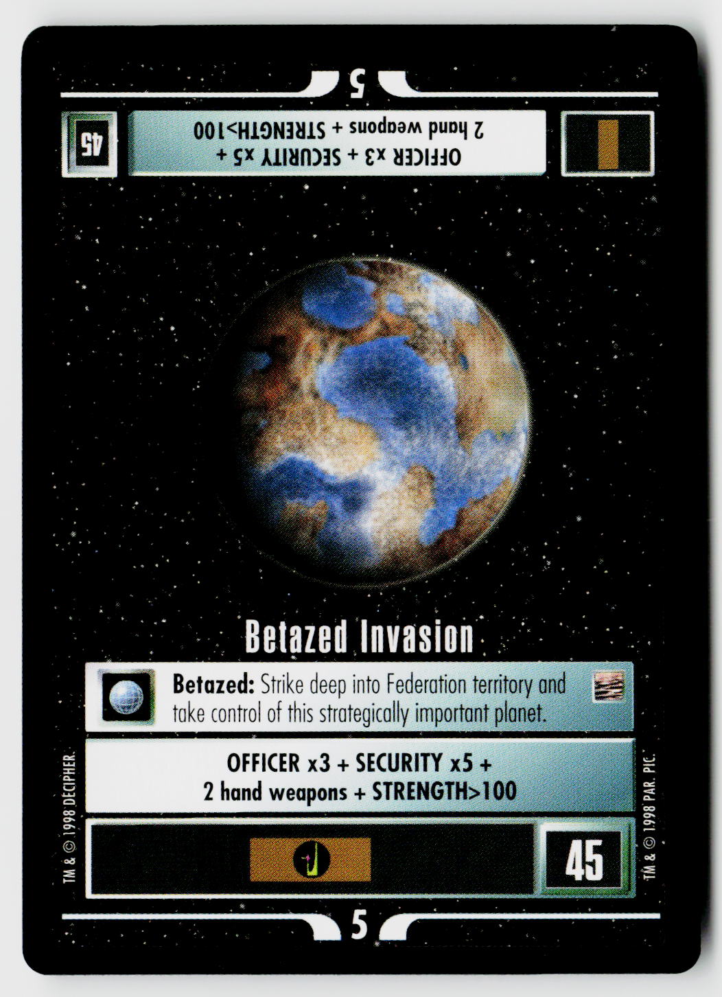 Star Trek The Next Generation CCG | The Dominion | Betazed Invasion | Rare