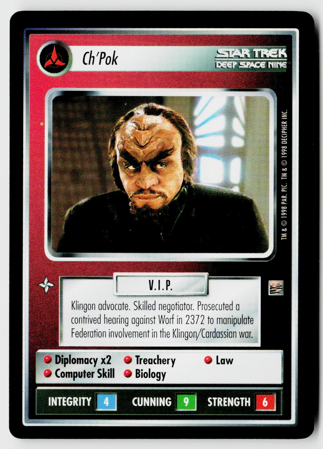 Star Trek The Next Generation CCG | The Dominion | Ch'Pok | Rare